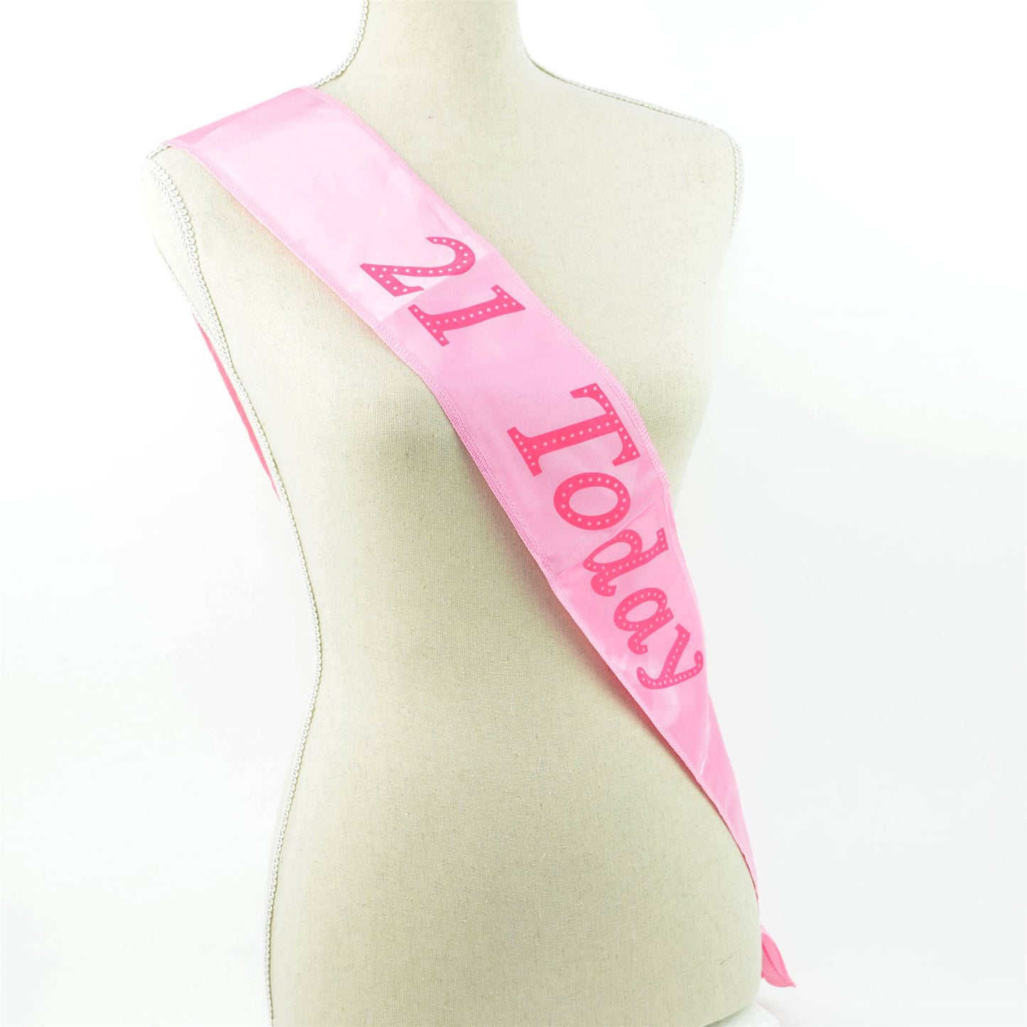 Pink 21st Birthday Sash