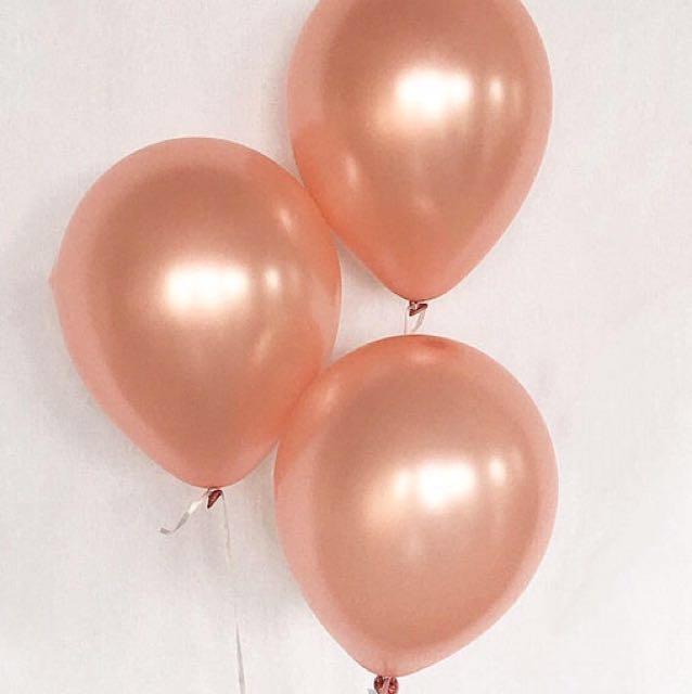 12" Rose Gold Balloons (100 pcs)