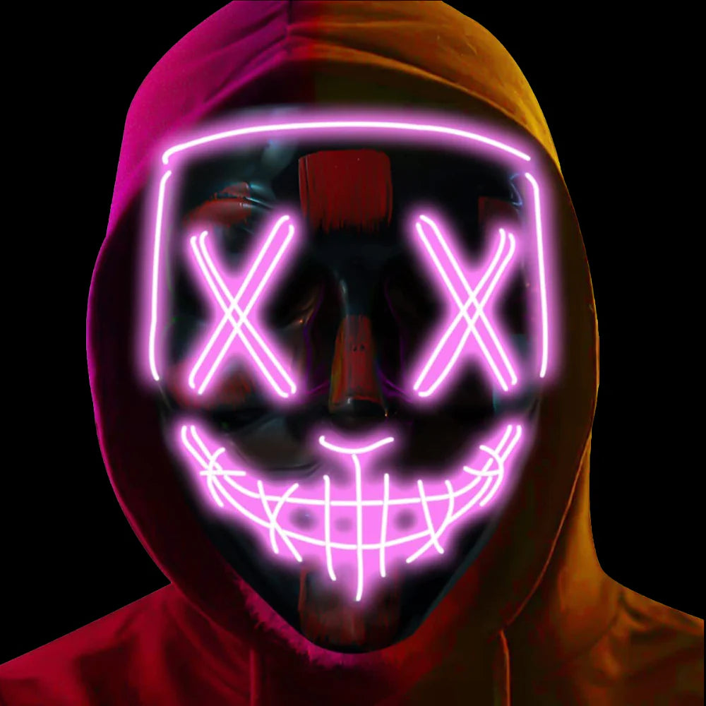 Halloween LED Purge Mask - Pink