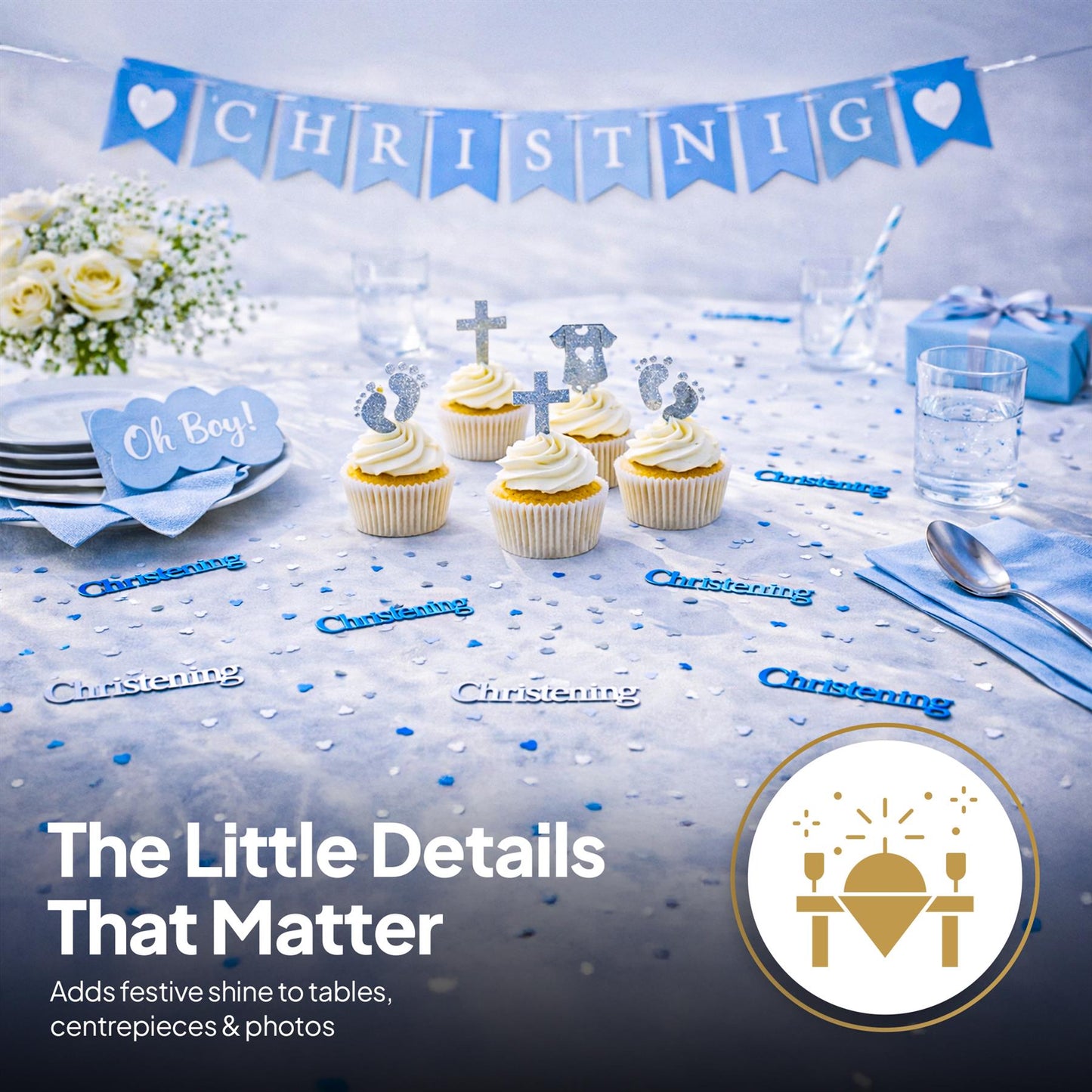 Christening Confetti Blue - 14g 2PKS