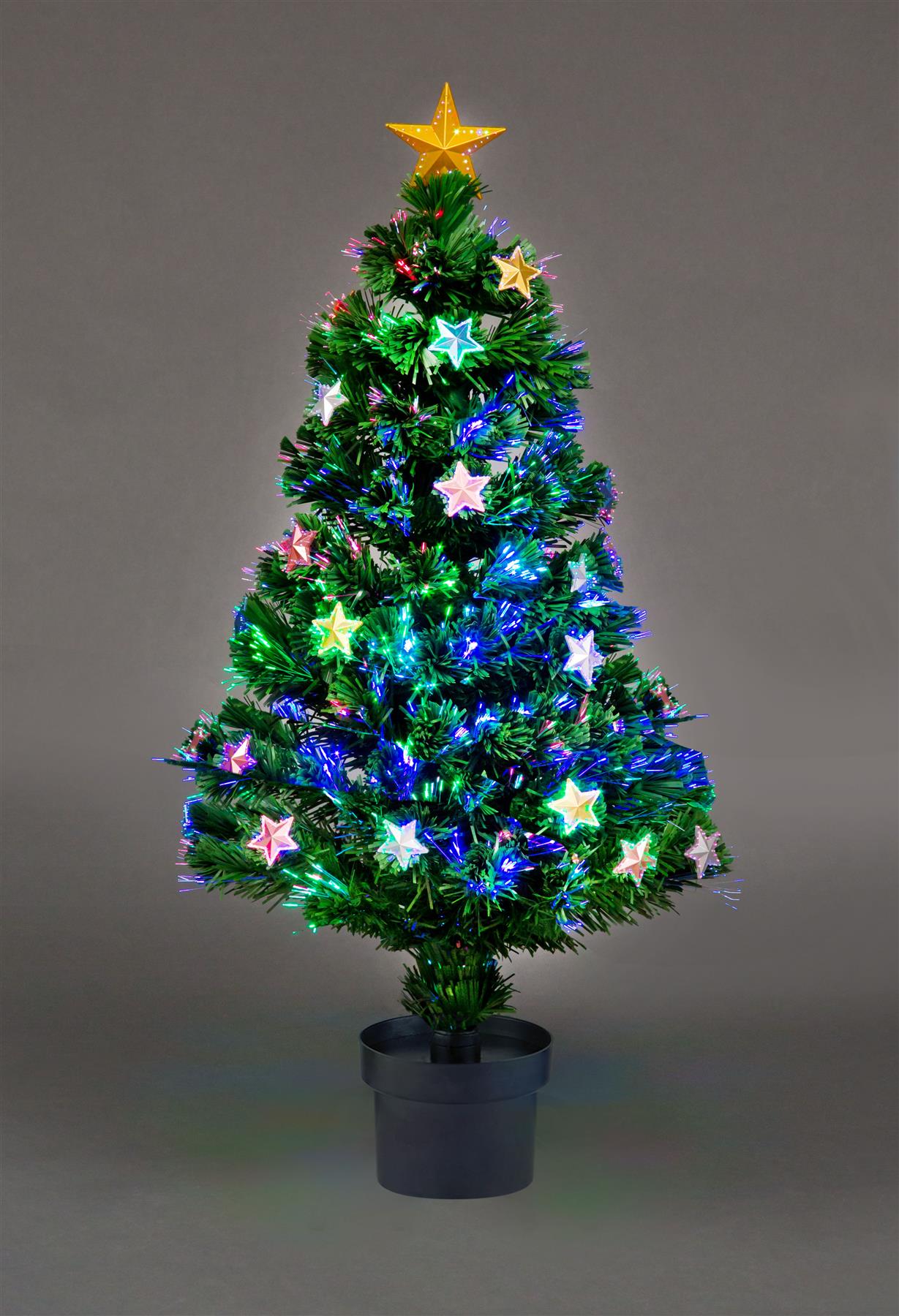 2ft Stars LED Fibre Optic Christmas Tree