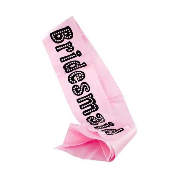 Shatchi BRIDESMAID Pink-Black Sash