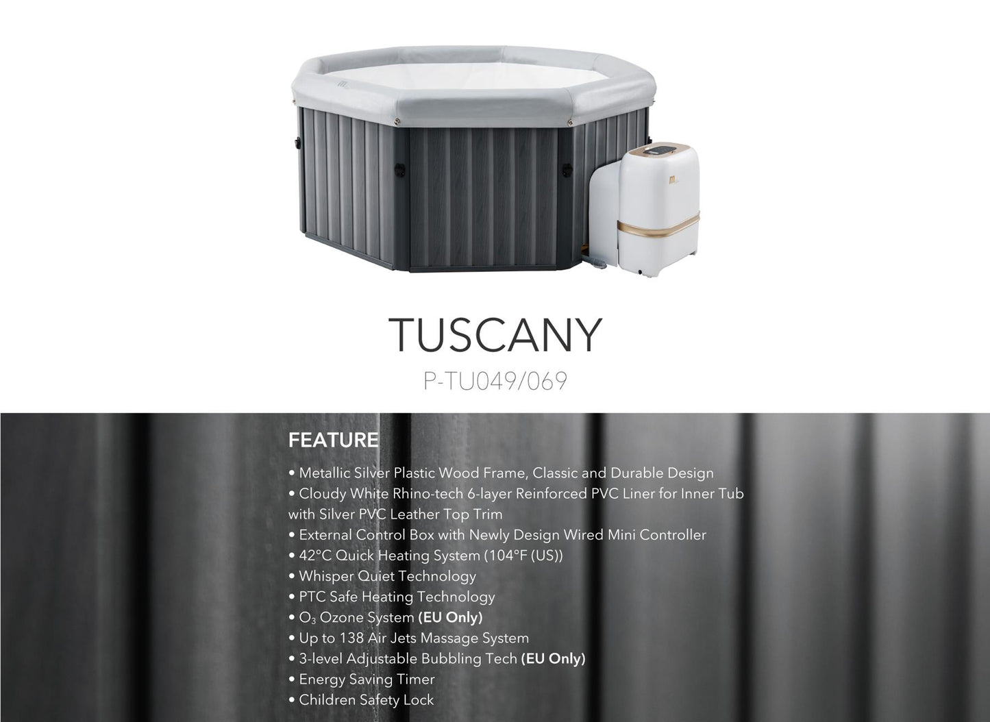 Premium Tuscany Bubble Spa for 5-6