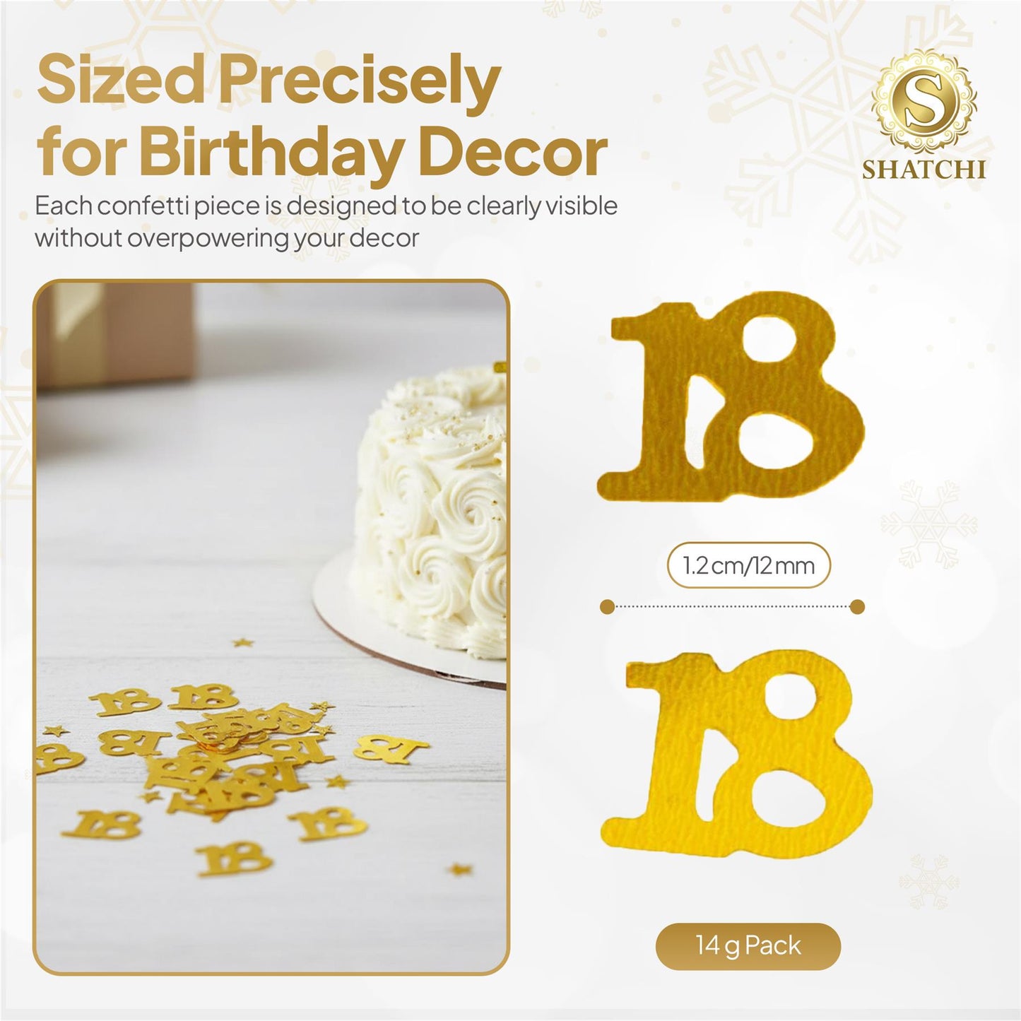 14g 18th Gold Happy Birthday Confetti