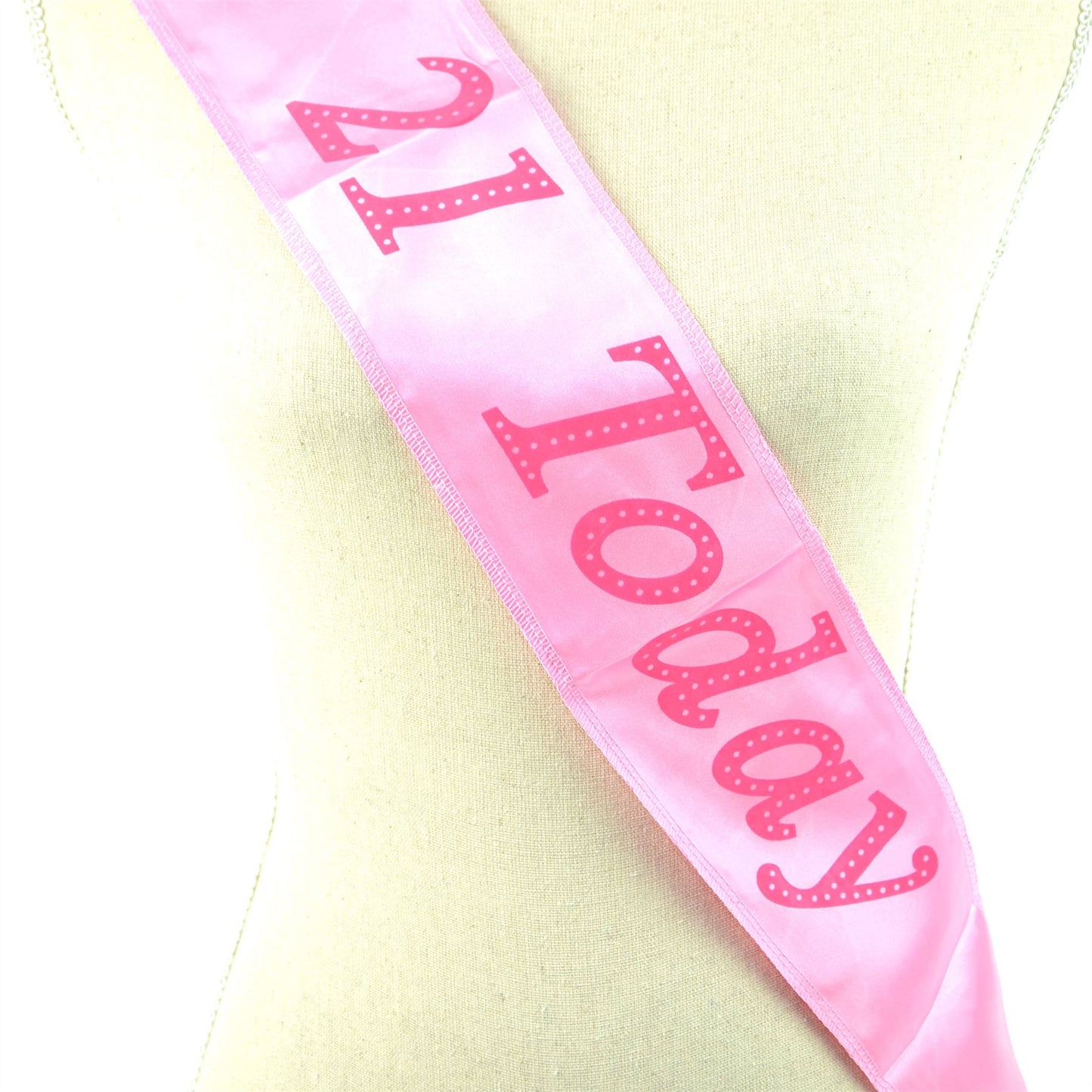 Pink 21st Birthday Sash