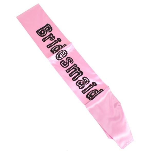 Shatchi BRIDESMAID Pink-Black Sash