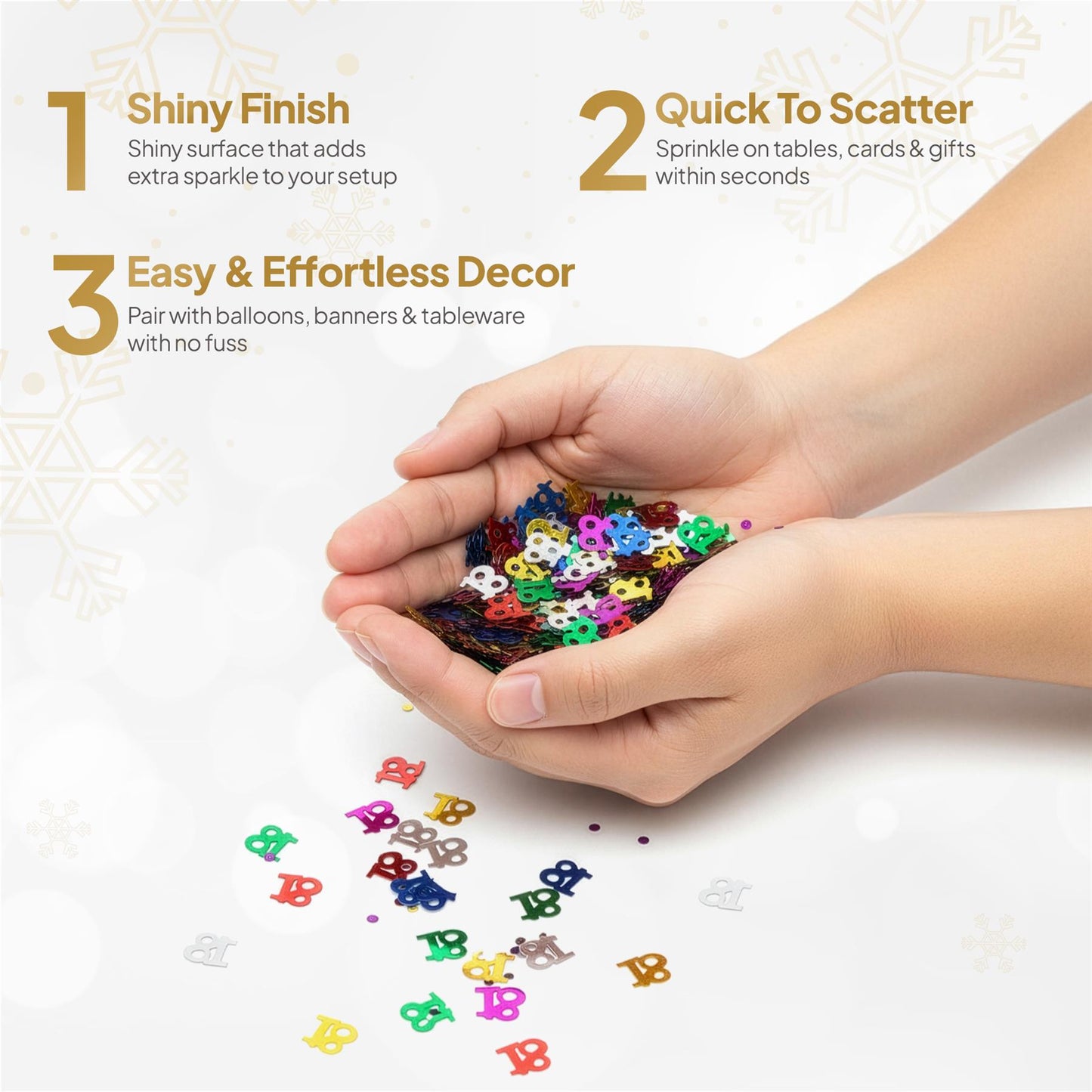 4 Packs of 18th Birthday Confetti Sprinkles
