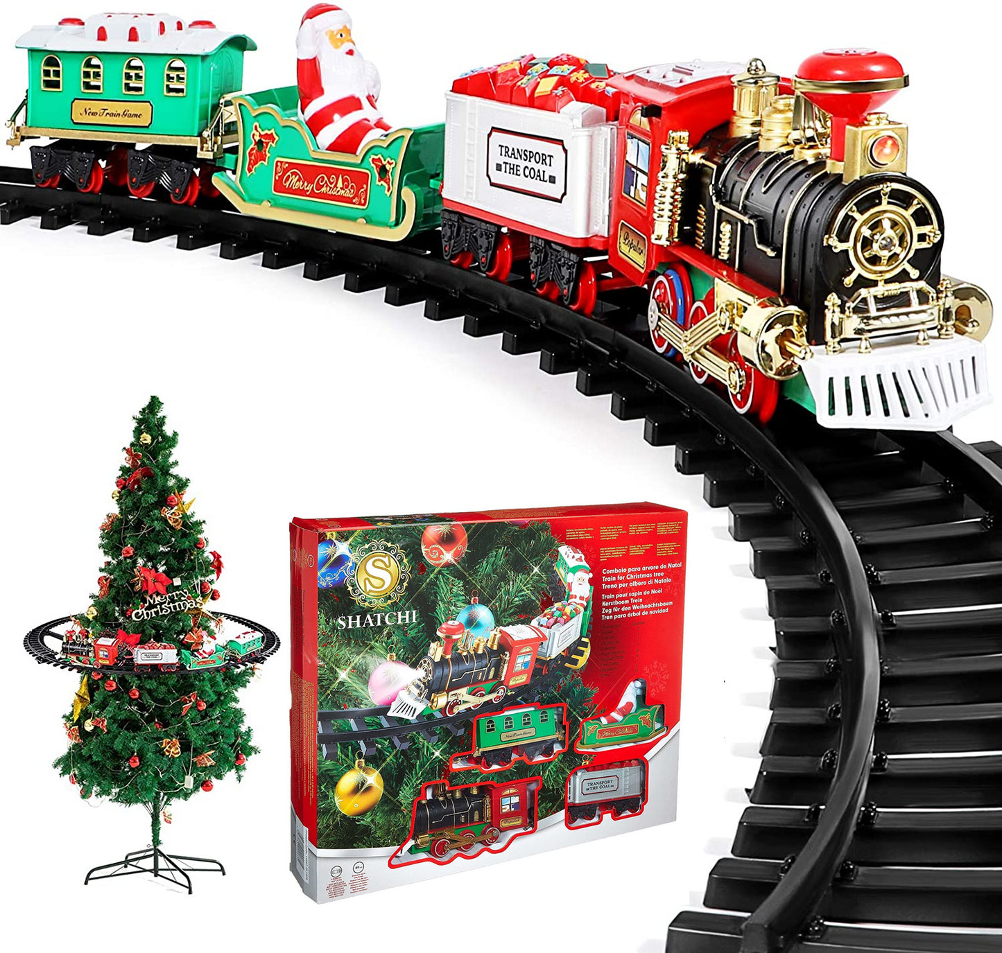 Christmas Tree Train Set - Light & Sound