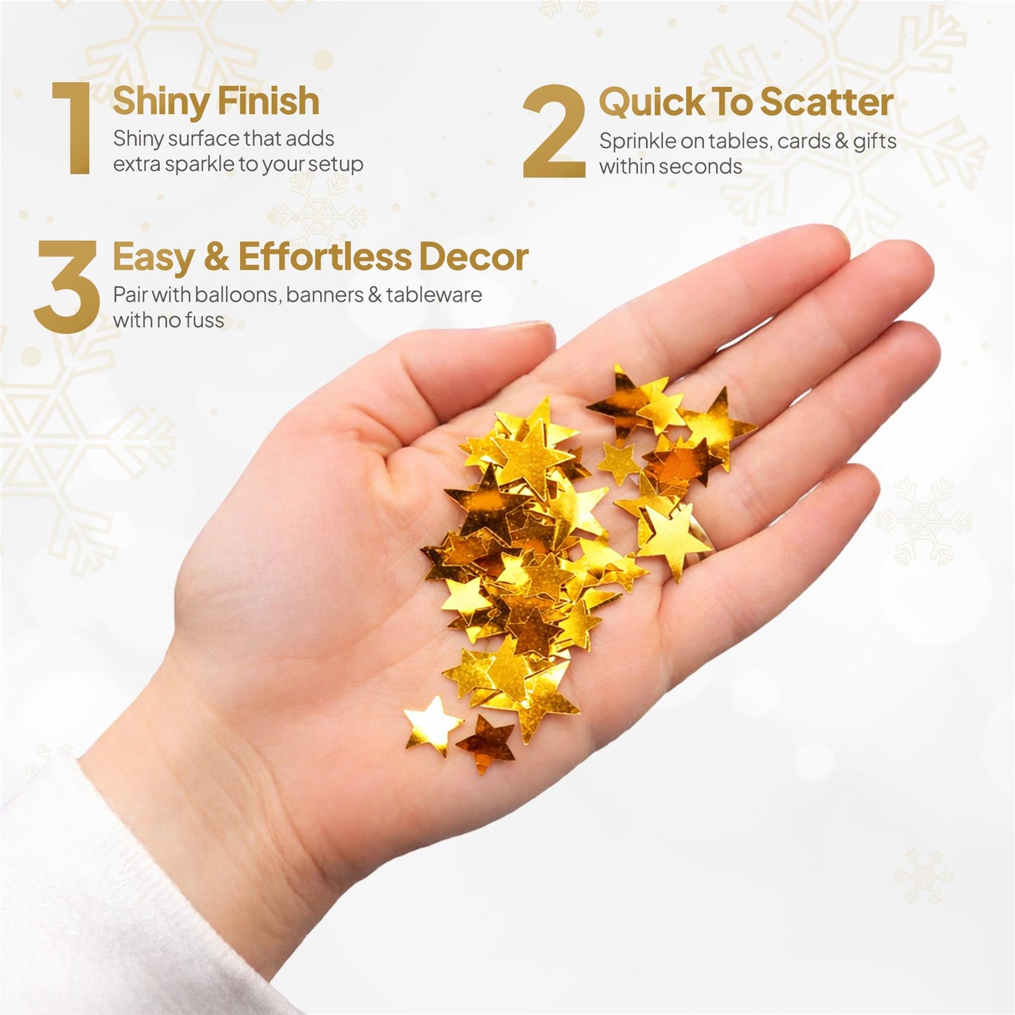 5 Packs of Gold Star Confetti (14g)