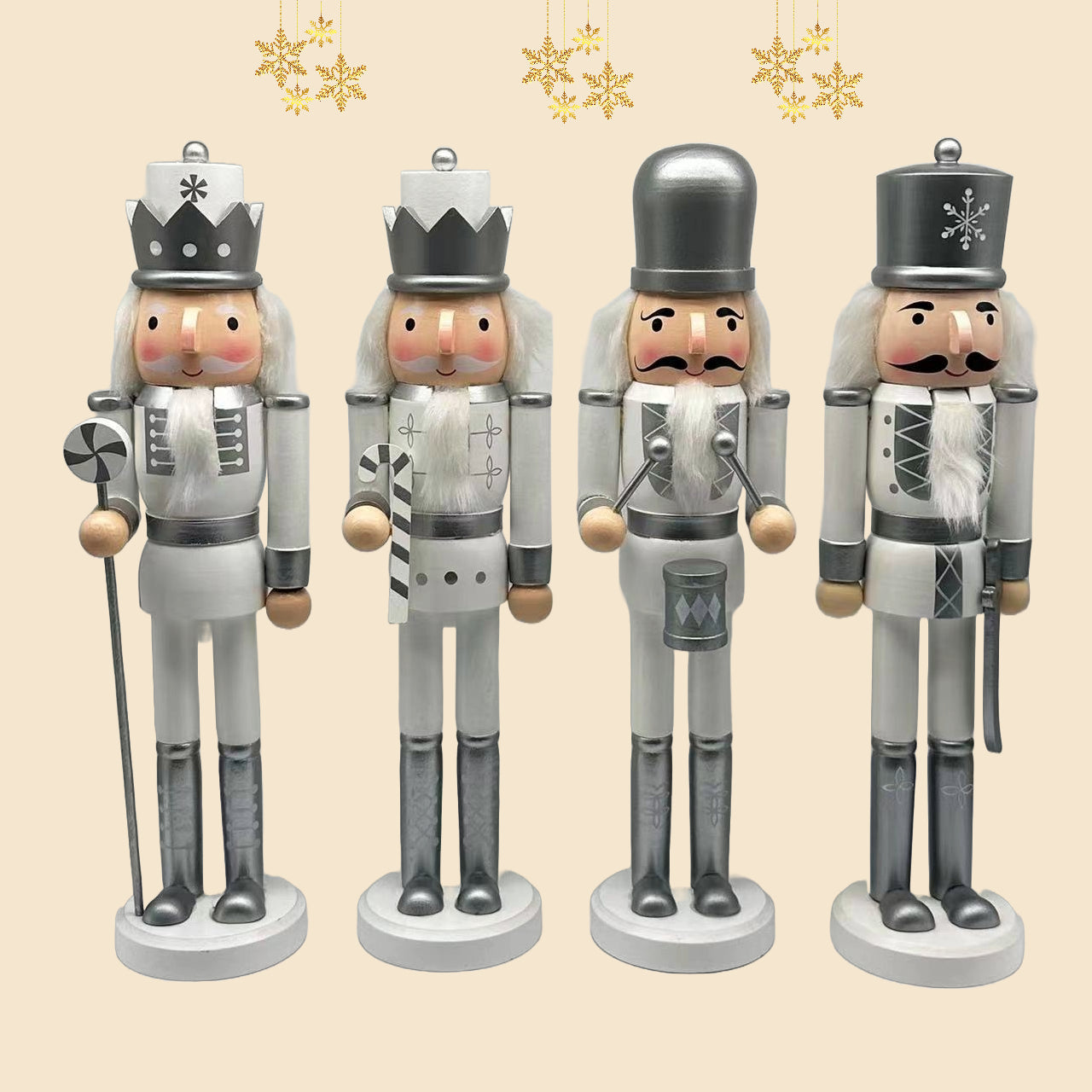 4 pcs Wooden Nutcrackers 36cm