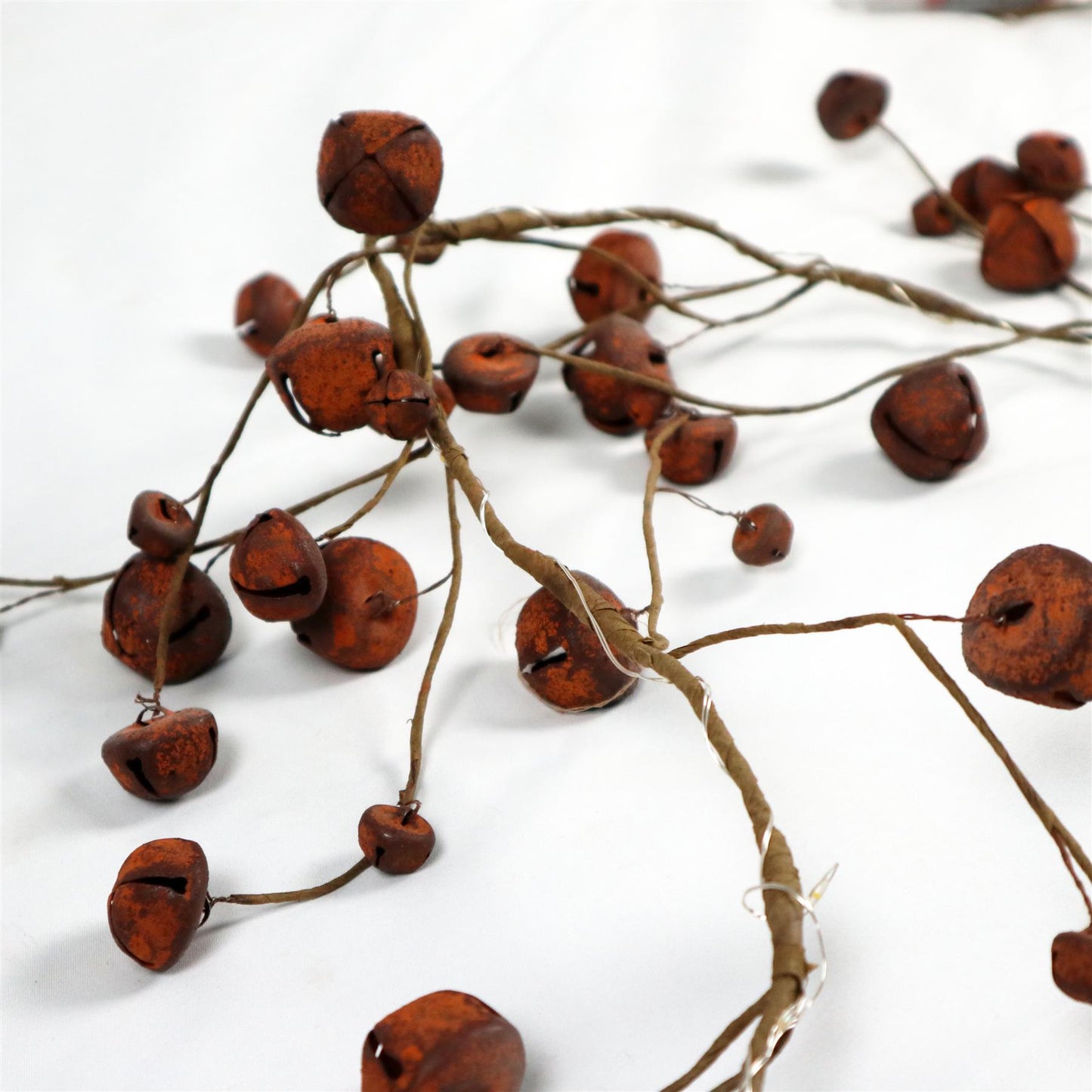 Rusty Bells Garland with 20 LEDs (150cm)