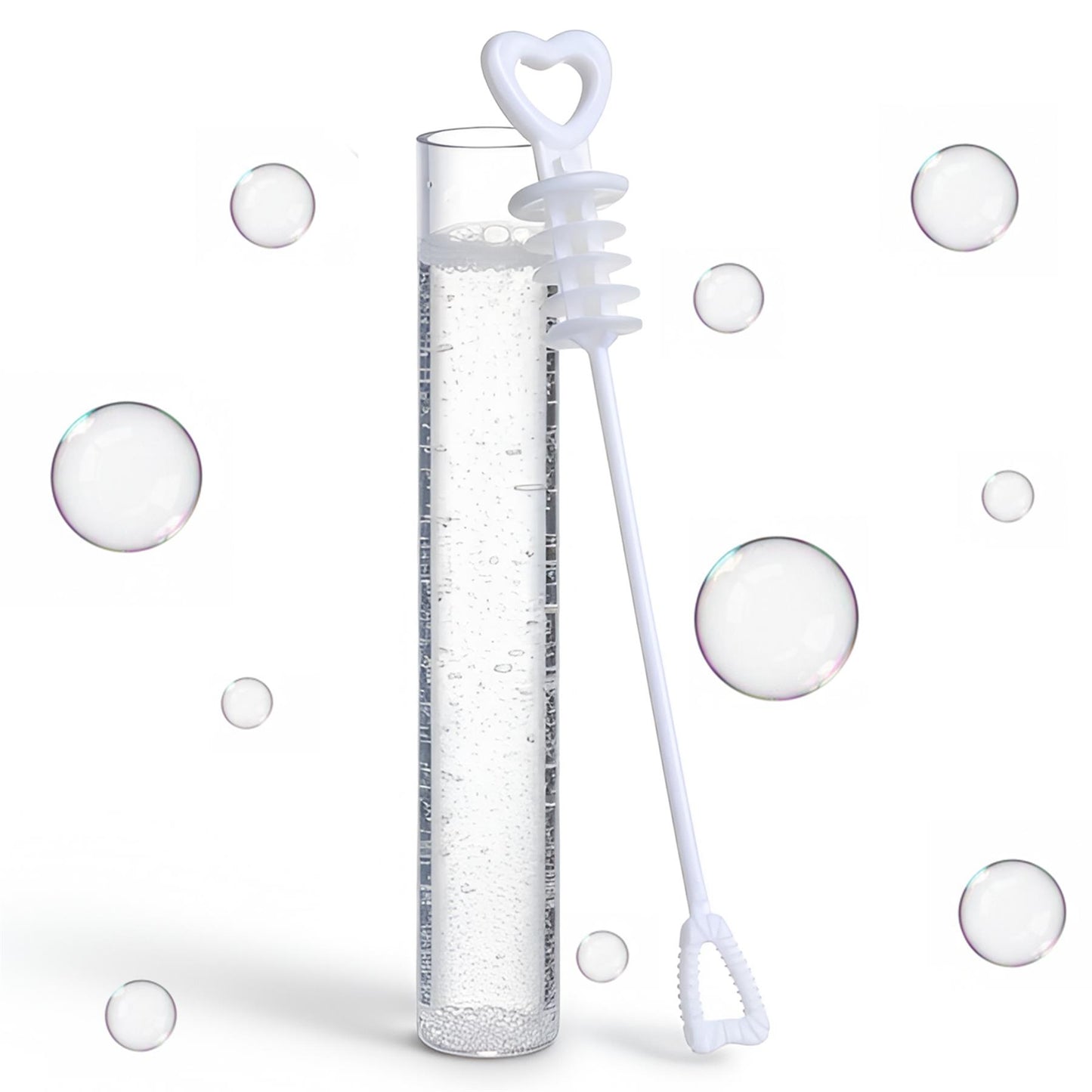 48 Wedding Wand Heart Tube Bubble Favours
