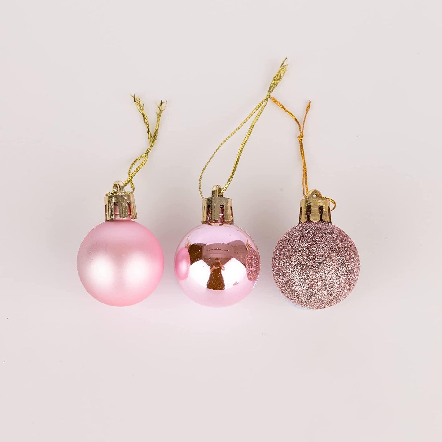 12 Pink Baubles (3cm)