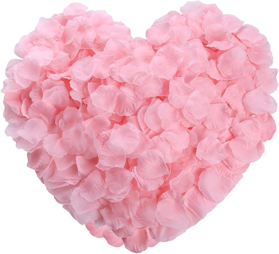 1000 Light Pink Silk Rose Petals