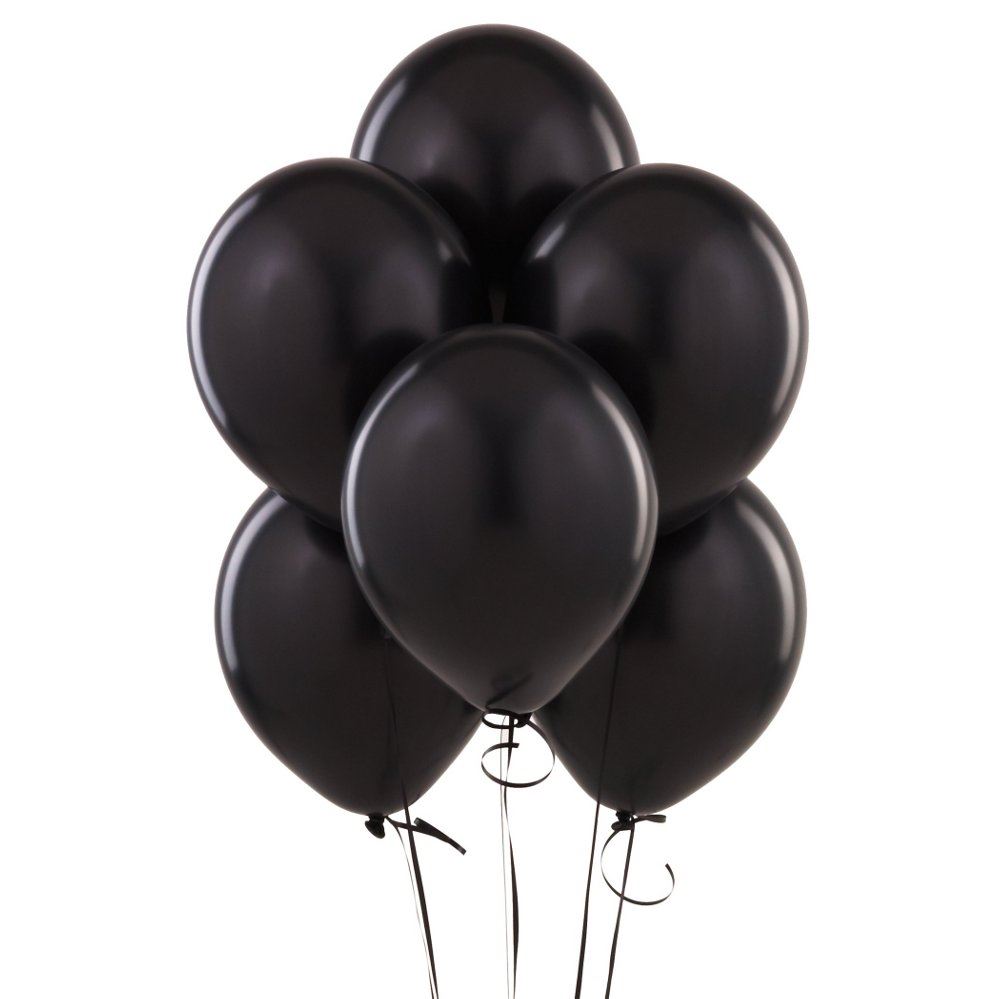 50 Black Balloons - 12"