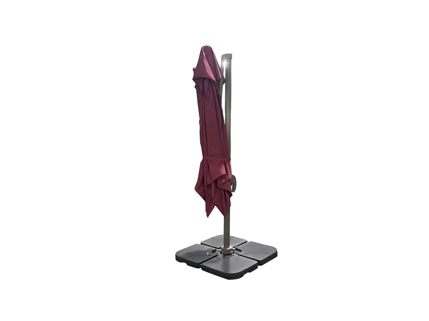 Burgundy Parasol Square Umbrella, 264x40x16cm