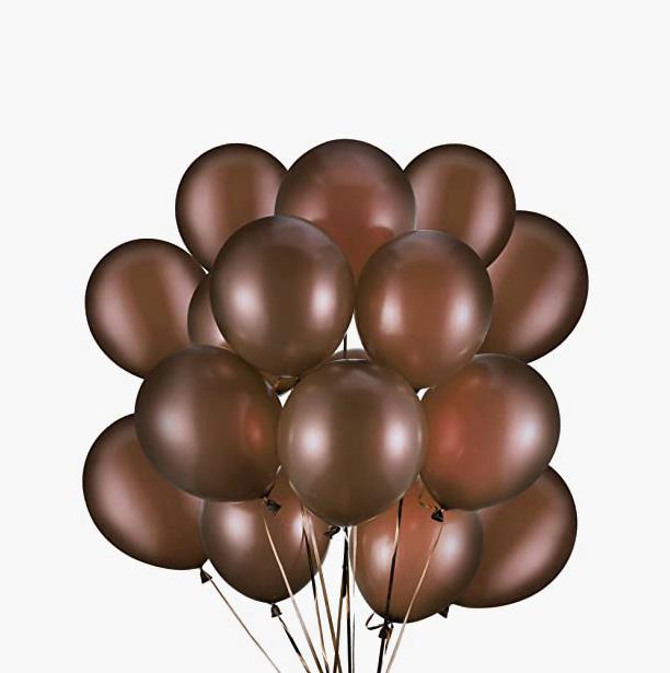50 pcs Dark Brown Balloons 12in