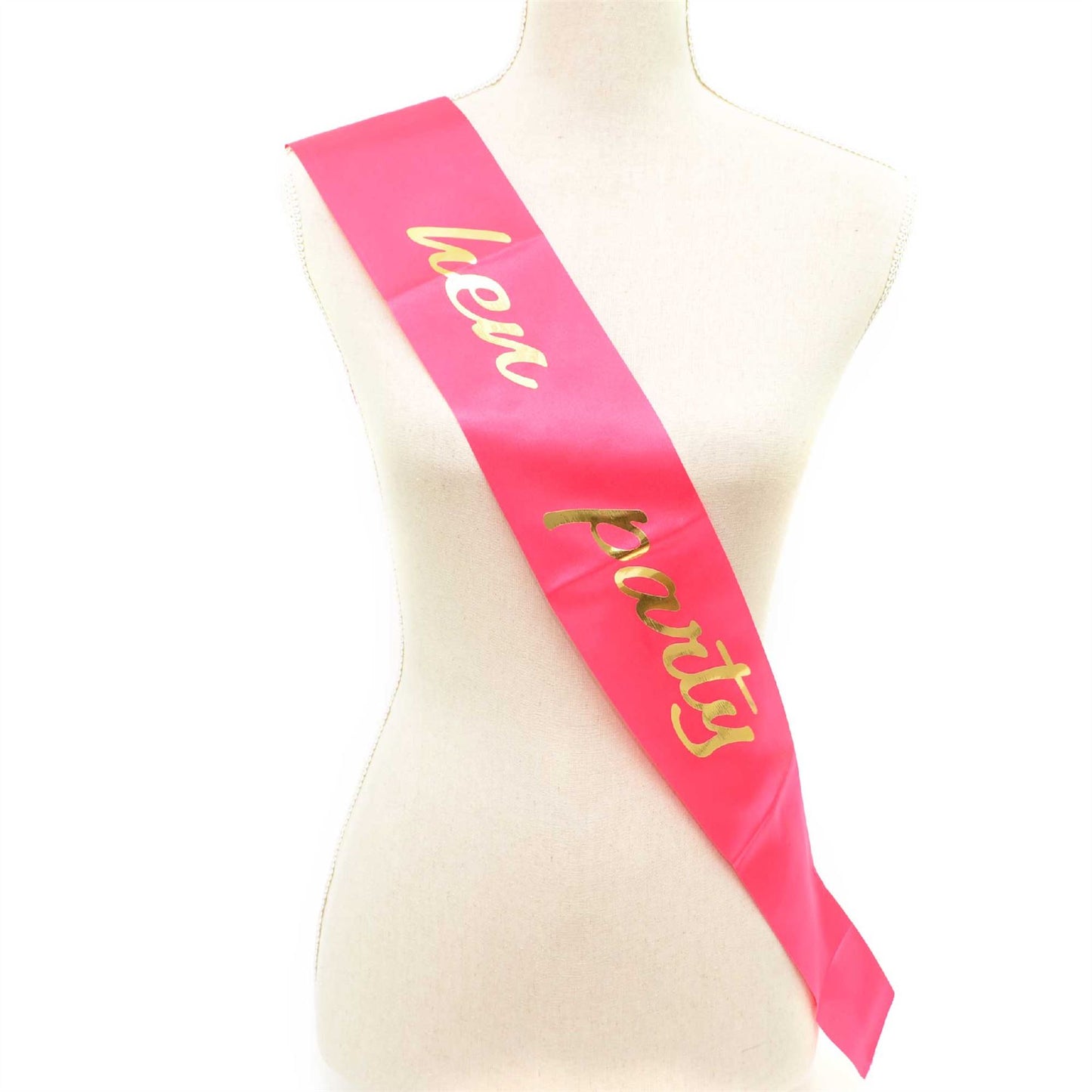 Pink-Gold Hen Party Sash