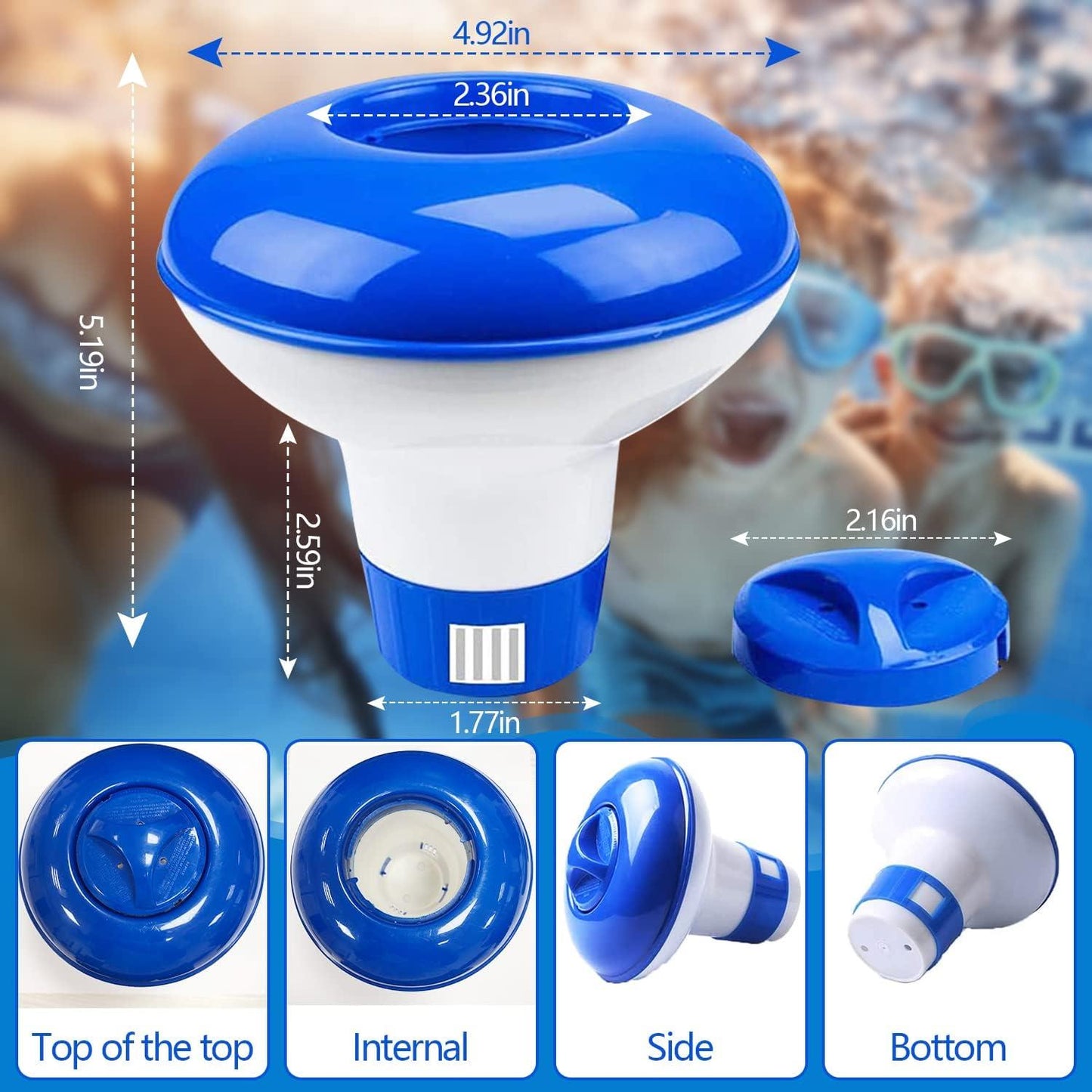 Chlorine Tablets Floating Dispenser For Hot Tubs and Pool