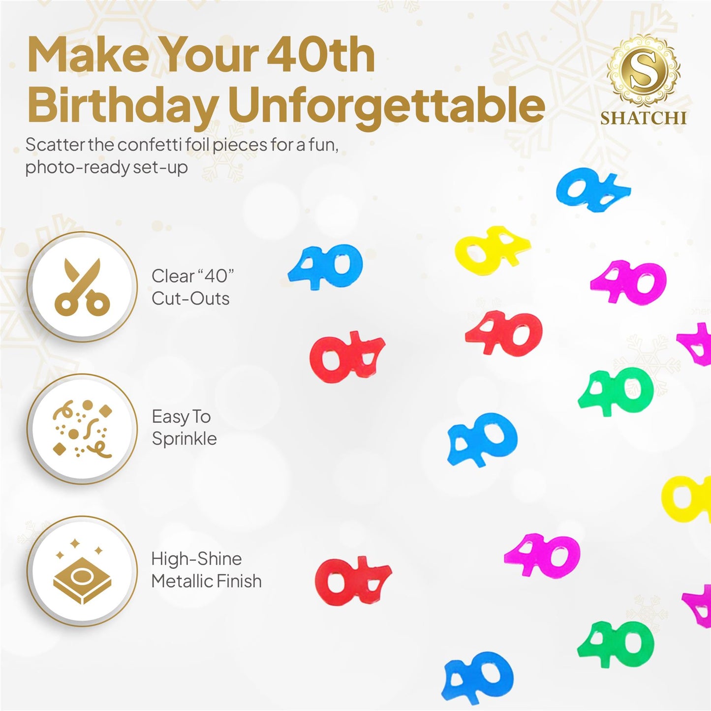 2 x 14g 40th Mix Happy Birthday Confetti
