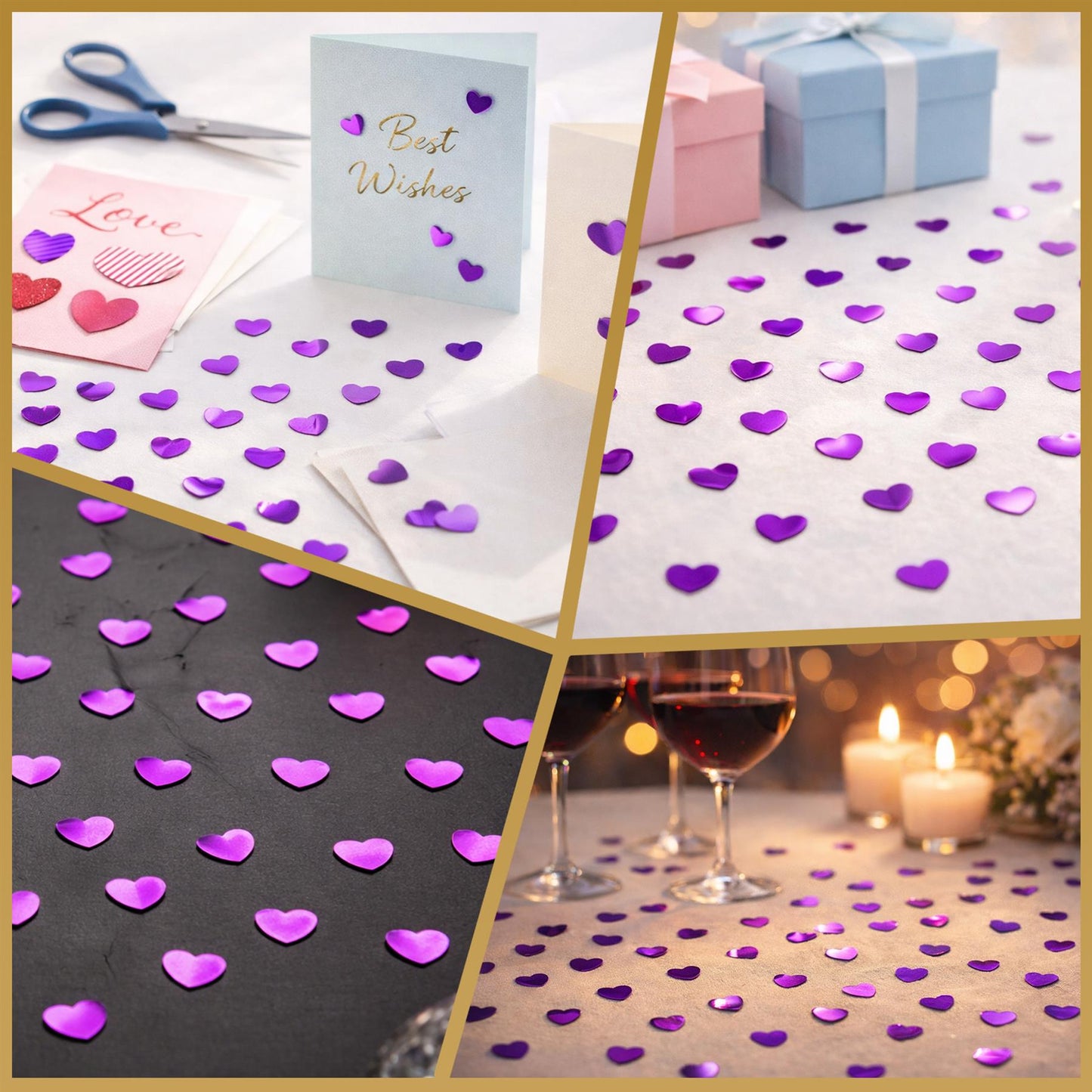 Heart Confetti Purple 14g 1PK