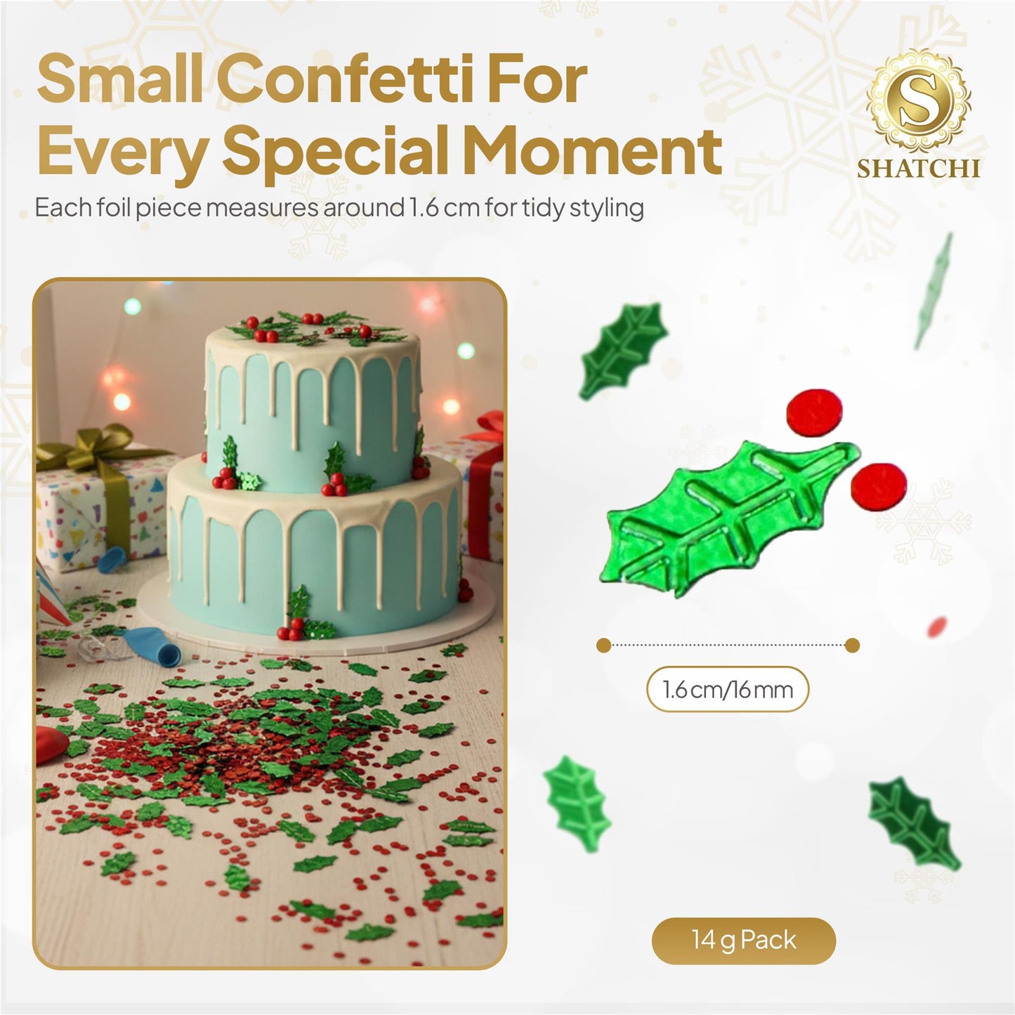 14g Holly Confetti