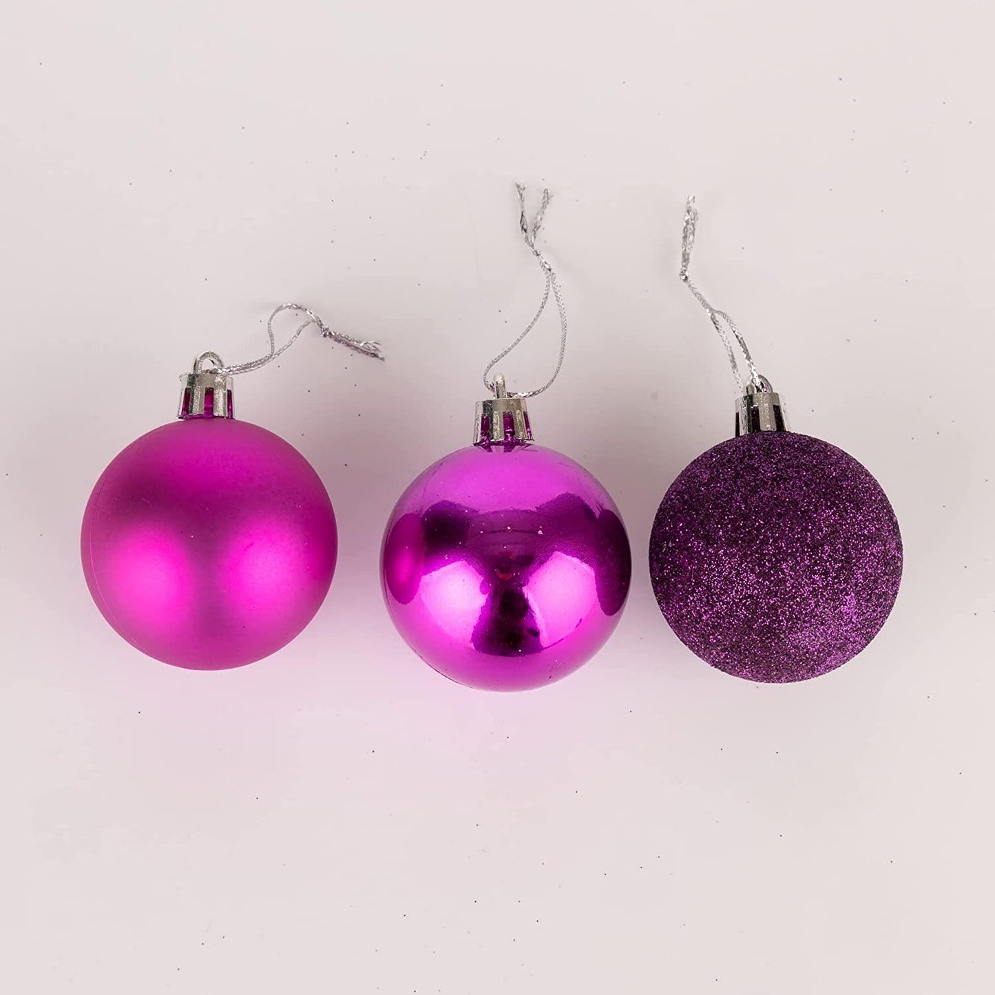 BAUBLES PURPLE 5cm - 9pcs Set PVC