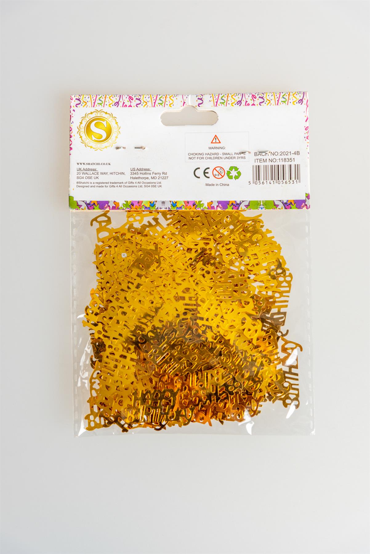 of 14g Gold Happy Birthday Confetti