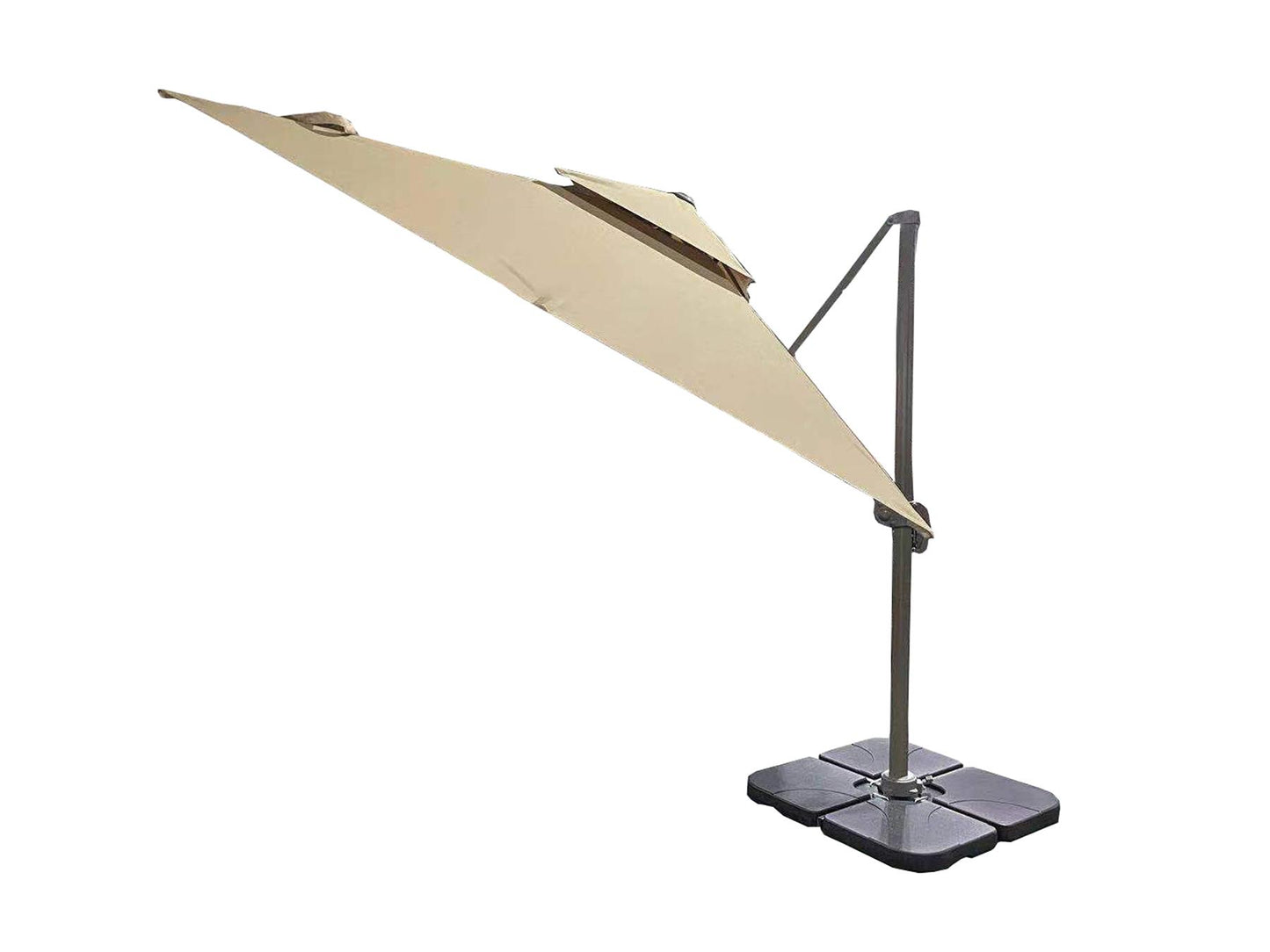 Khaki Square Parasol (264x40x16cm)