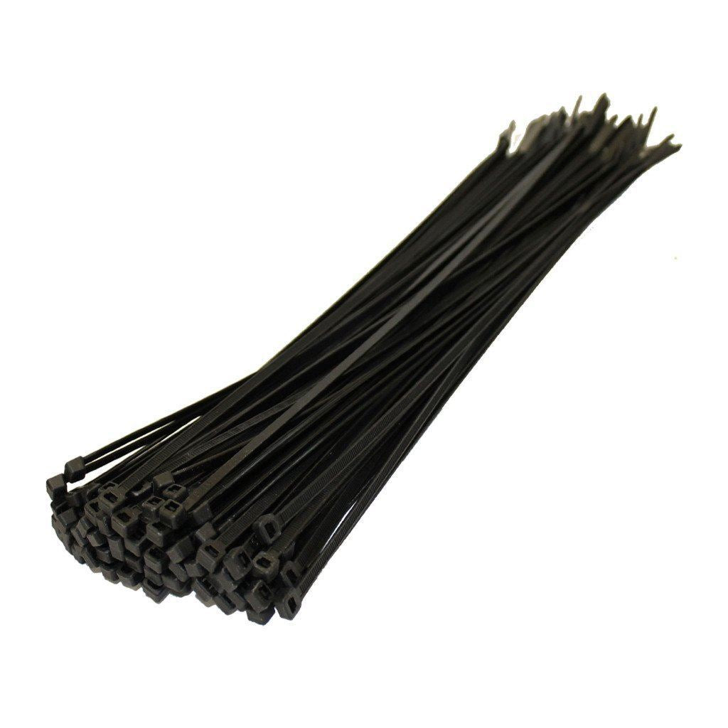 100pk Black Cable Ties 4.8x200mm