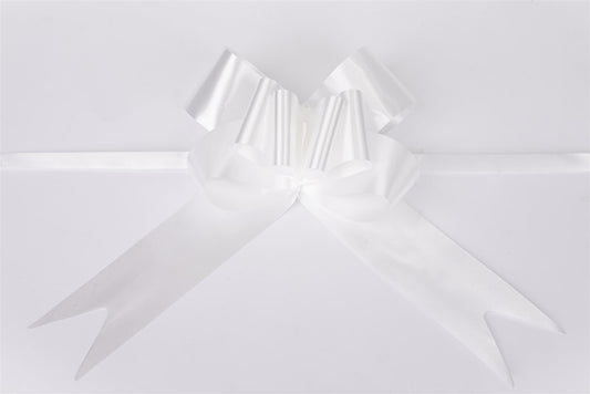 20pcs 50mm White Pull Bows