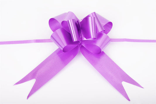 40 Purple Pull Bows 30mm