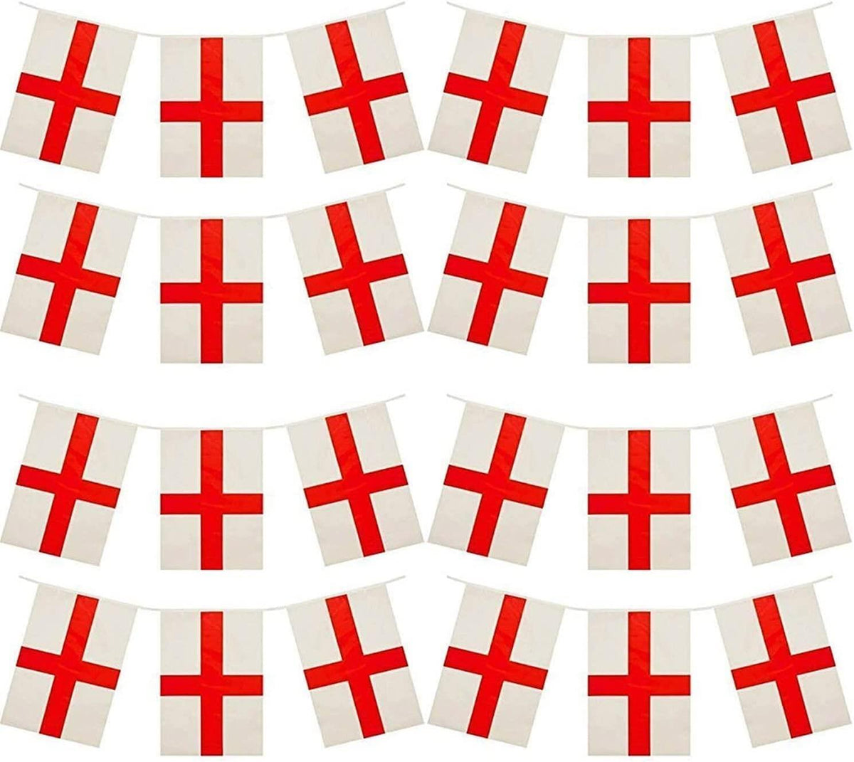 St George Bunting 20x30cm - 10m 25 Flags