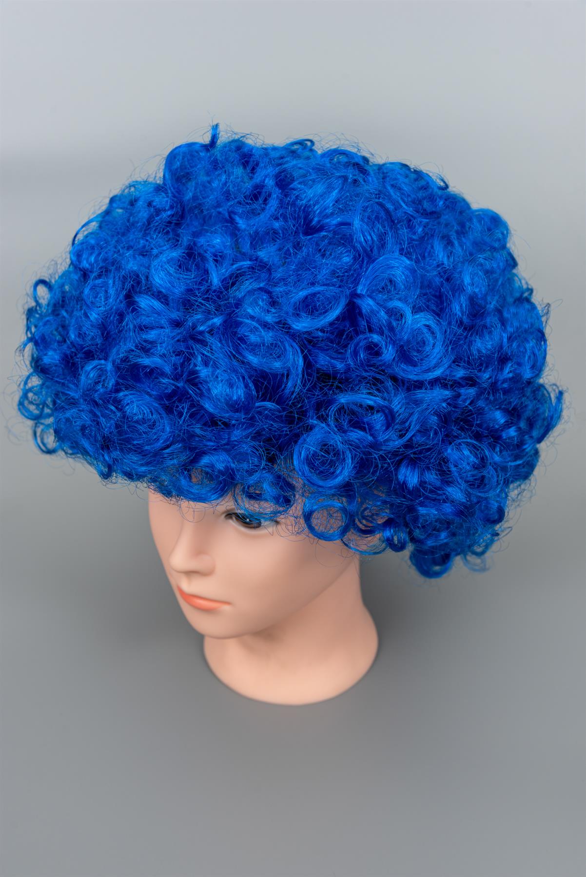 Blue Afro Curly Wig