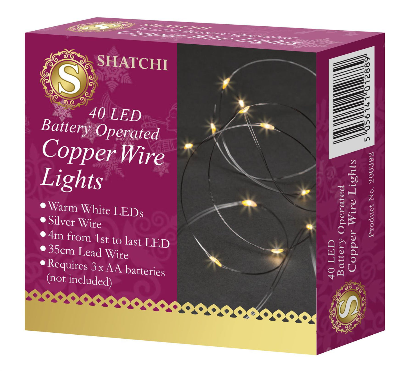 40 Sparkles Warm White LED Battery Operated Lights