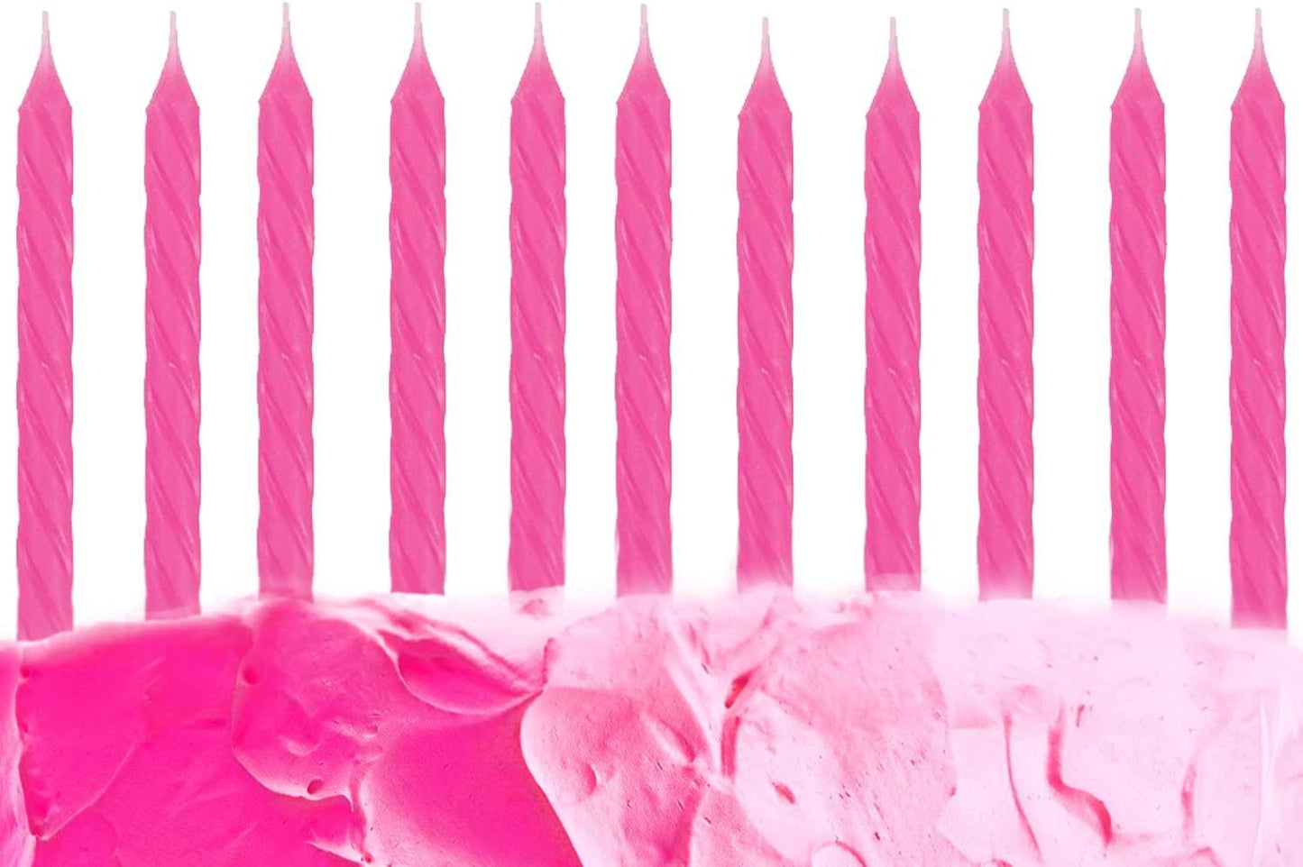 10 Pink Birthday Candles