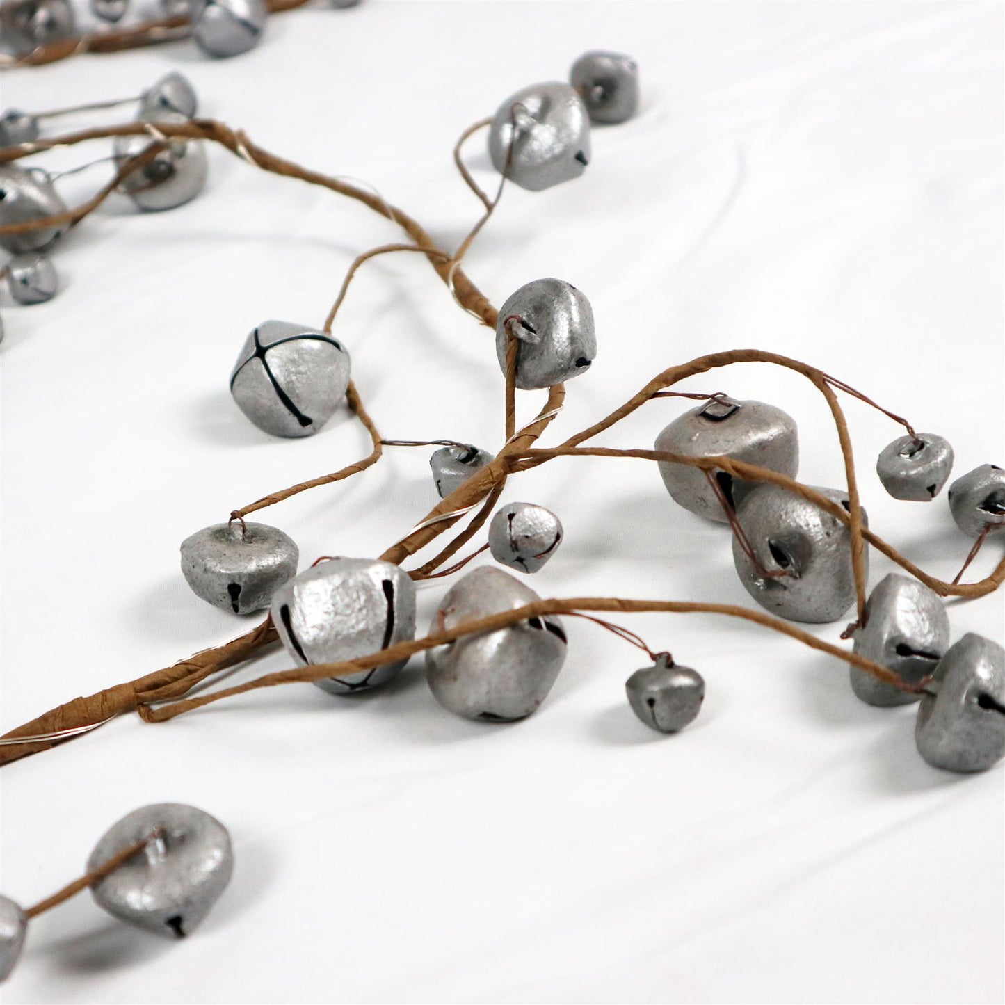 Silver Bells Garland with 20 LEDs, 150cm