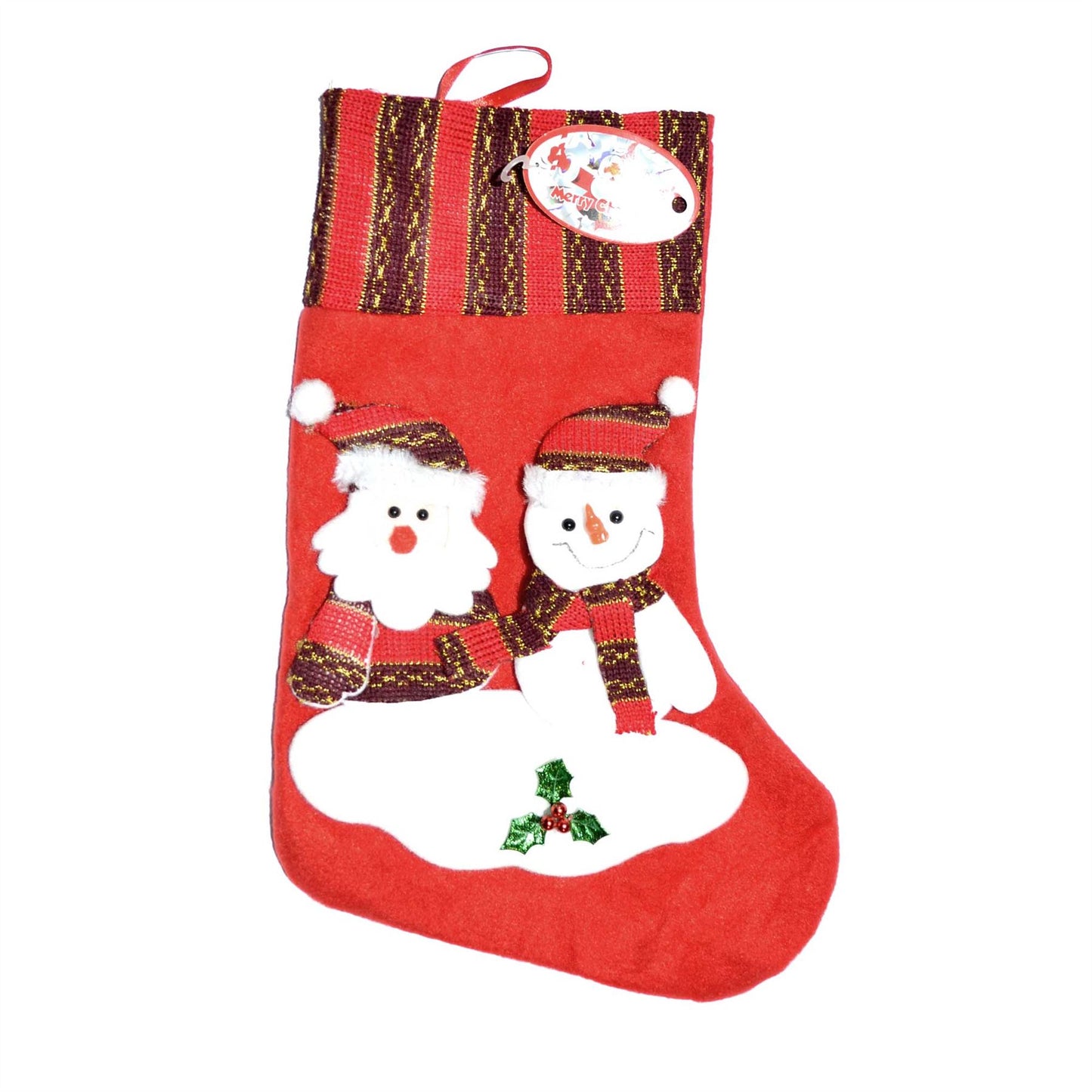 3D Father Christmas Santa Stocking Sack