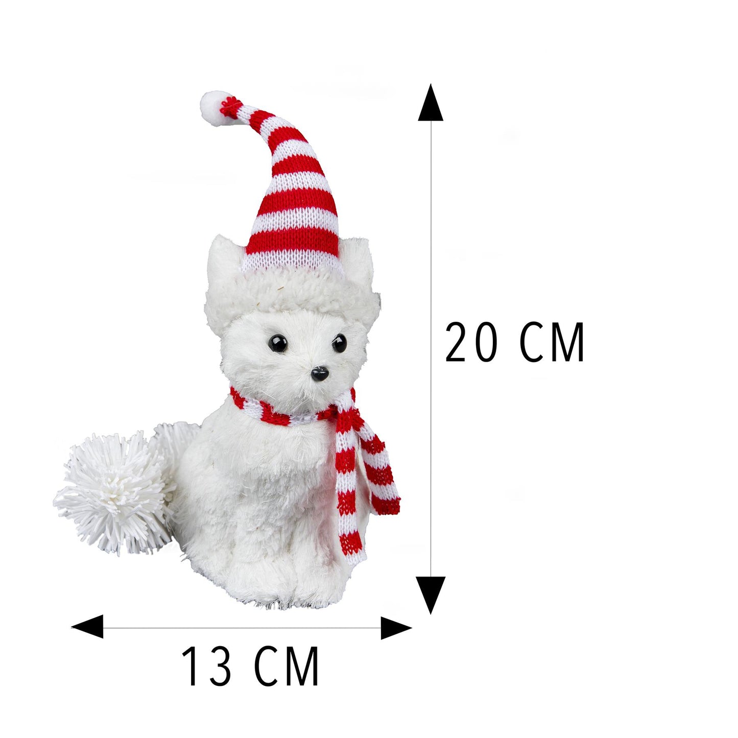 20cm Arctic Fox Decorative Free Standing Figurine