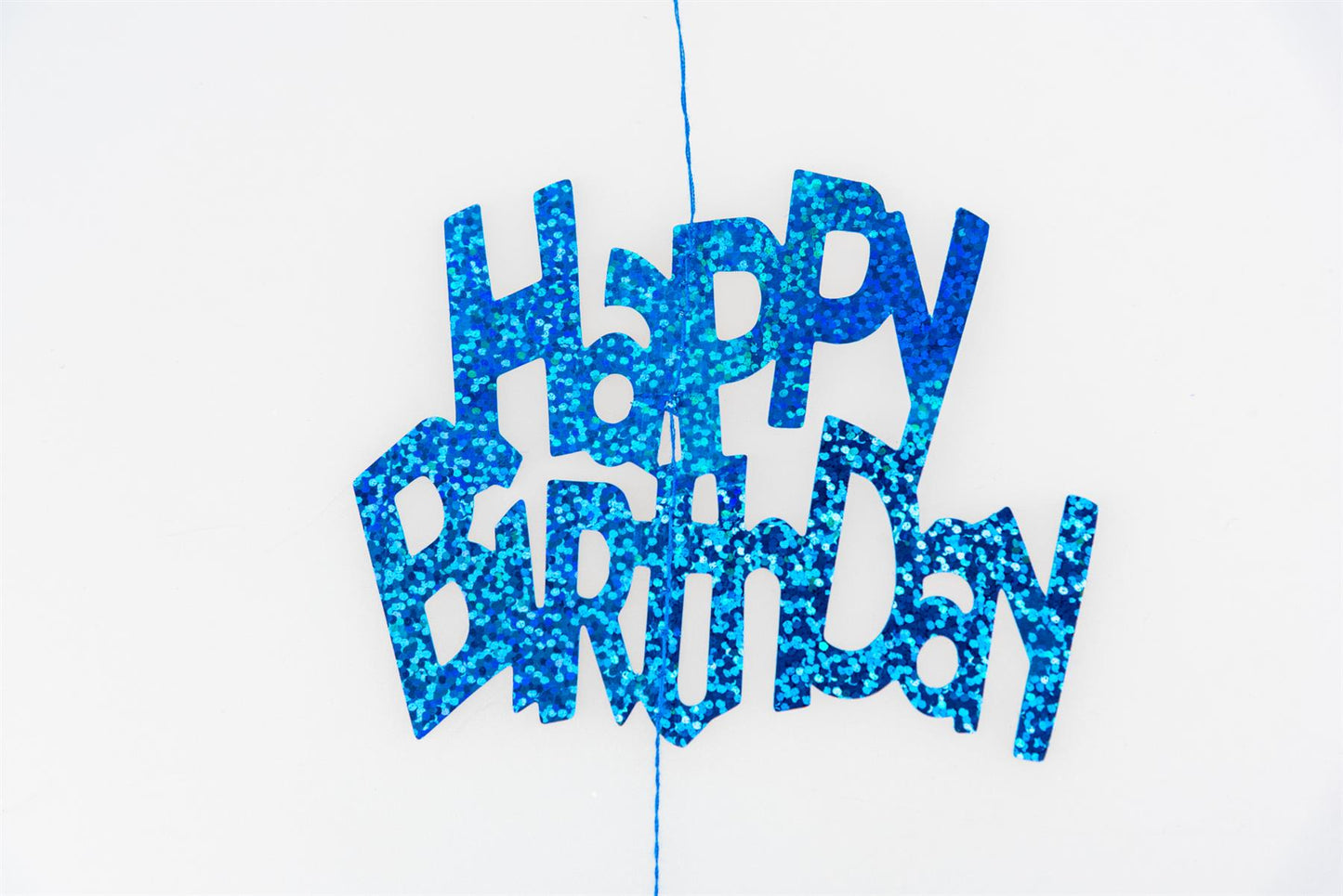 6 pcs Blue Happy Birthday Hanging Strings