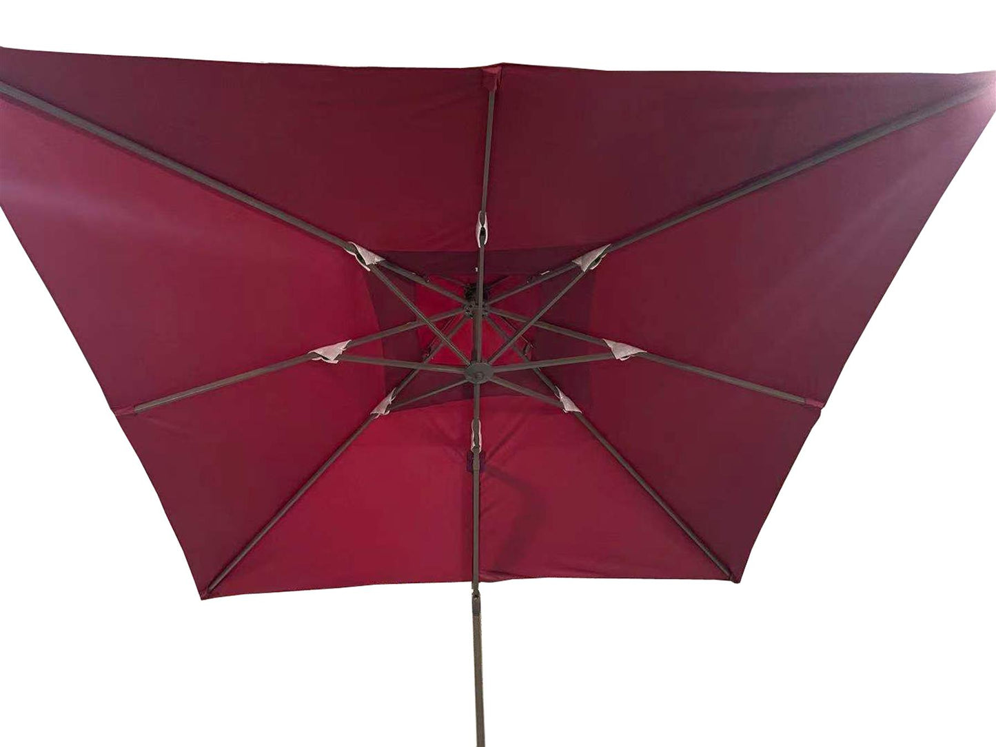 Burgundy Parasol Square Umbrella, 264x40x16cm