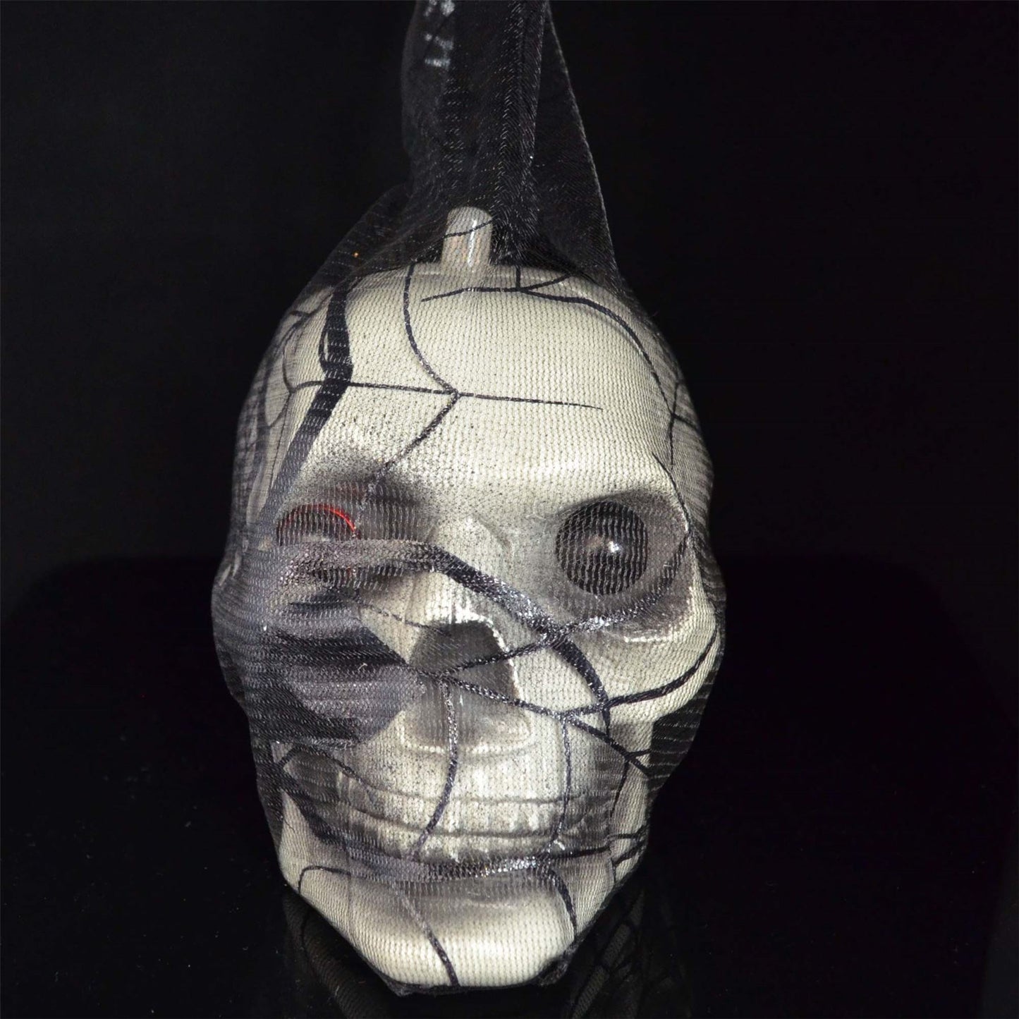 Halloween Spider Web with LED Skull