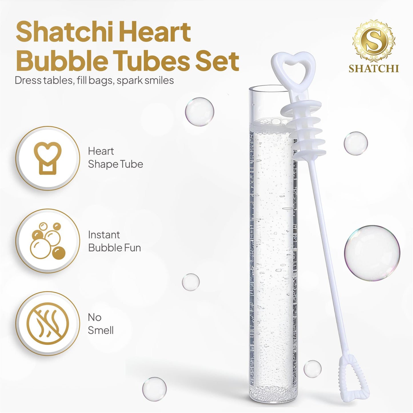 48 Wedding Wand Heart Tube Bubble Favours