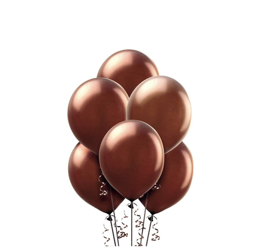 Metallic Dark Brown Balloons 12 Inch - 10pcs