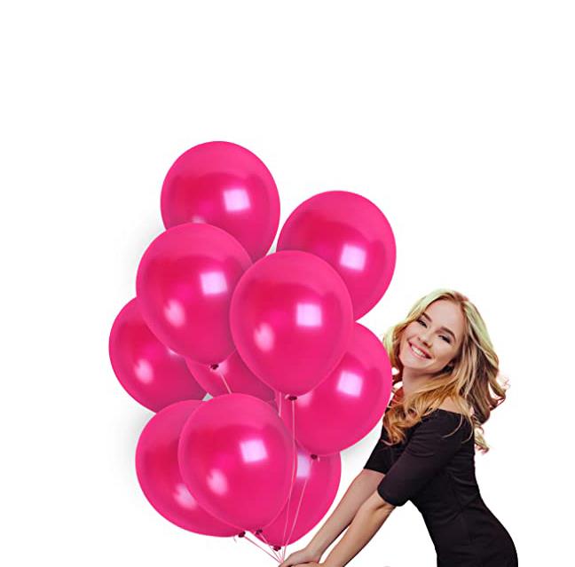 Metallic Fuchsia Pink Balloons - 12" 25-Pack