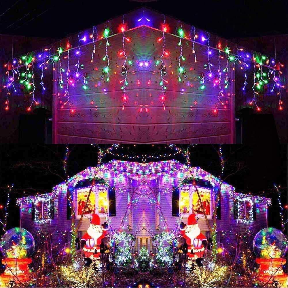 240 Multicolor LED Icicle Lights