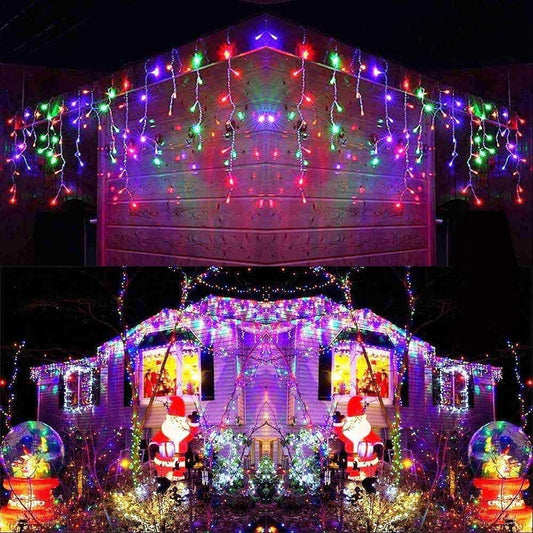 240 Multicolor LED Icicle Lights