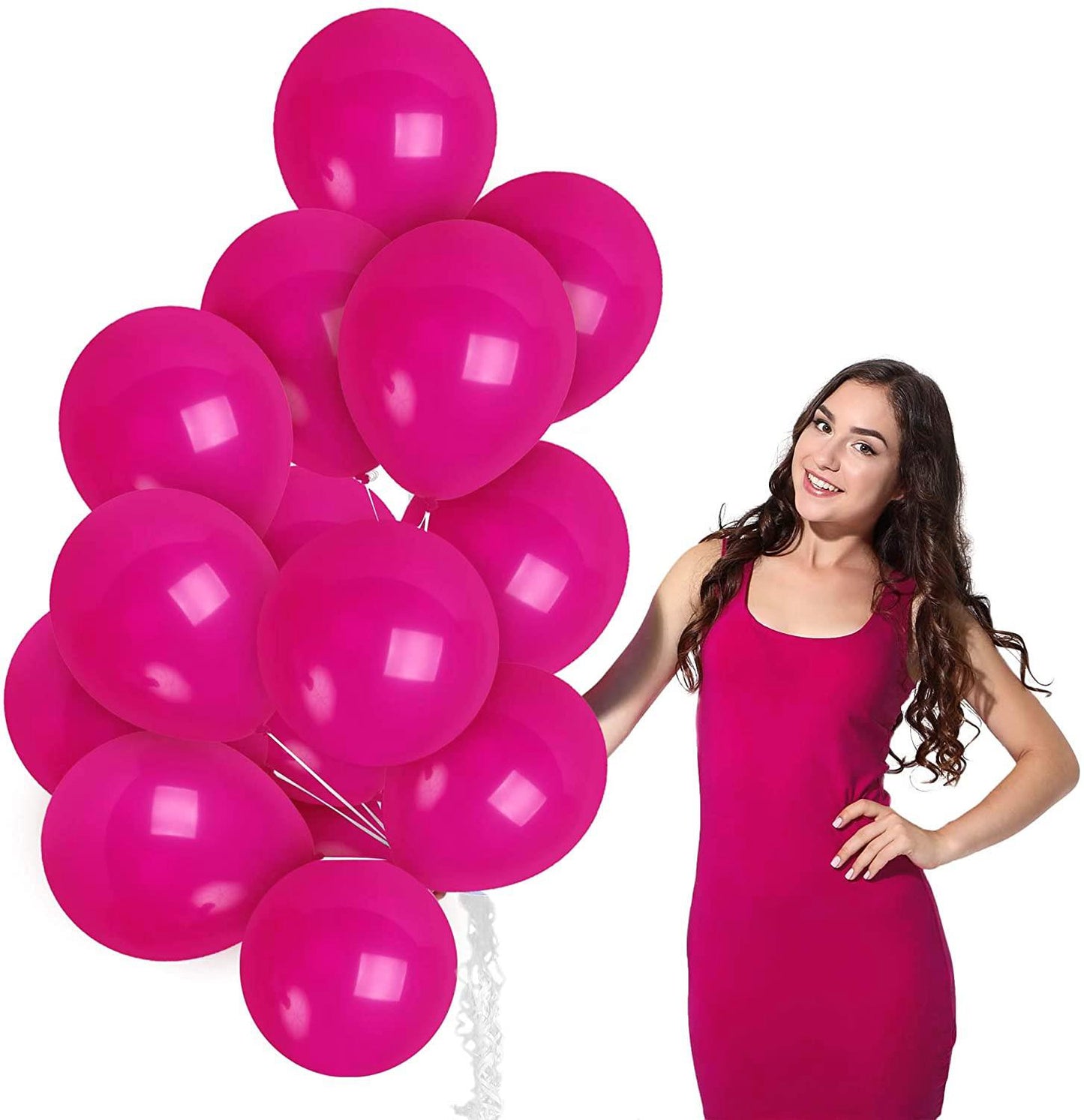 Metallic Fuchsia Pink Balloons - 12" 25-Pack