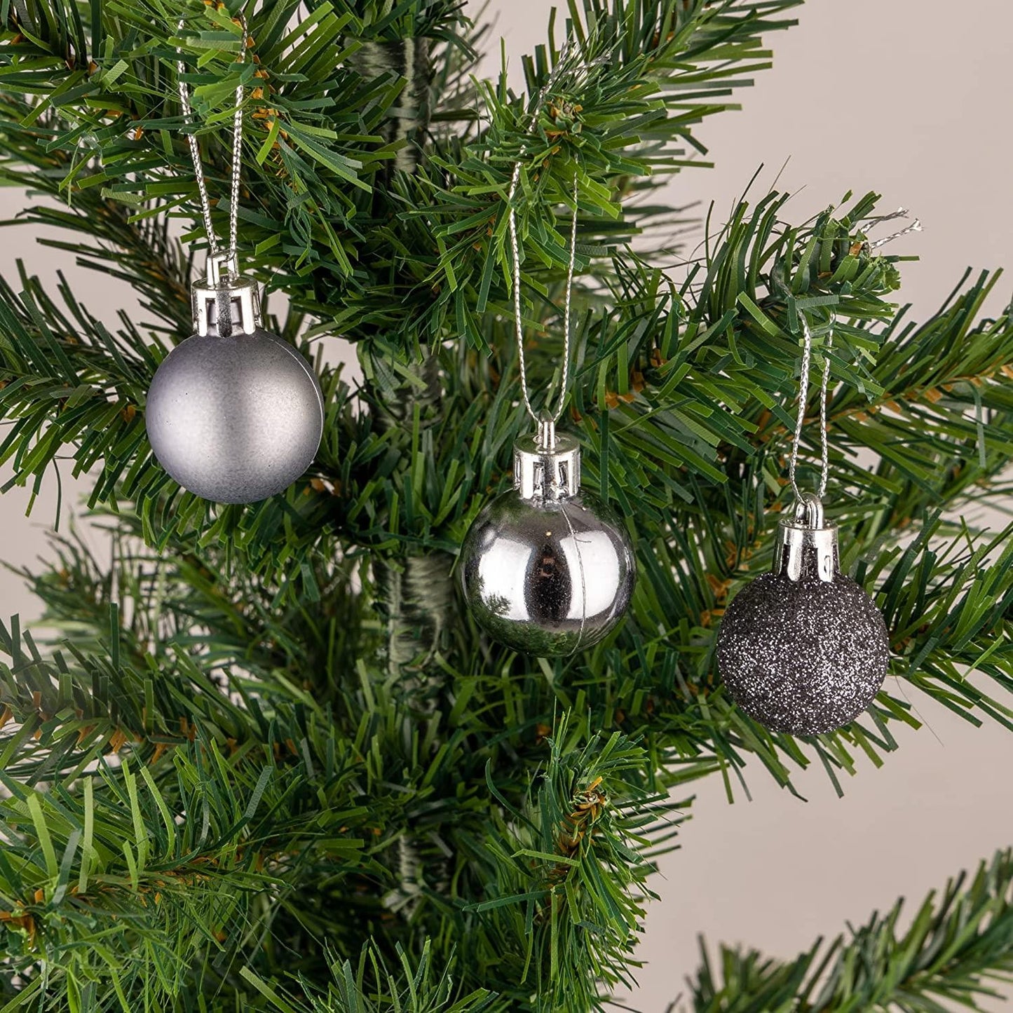 Baubles Dark Grey 3cm, 24pcs Set