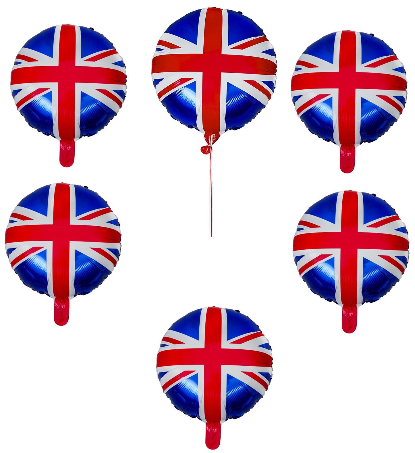 10 Union Jack Foil Balloons 18Inch